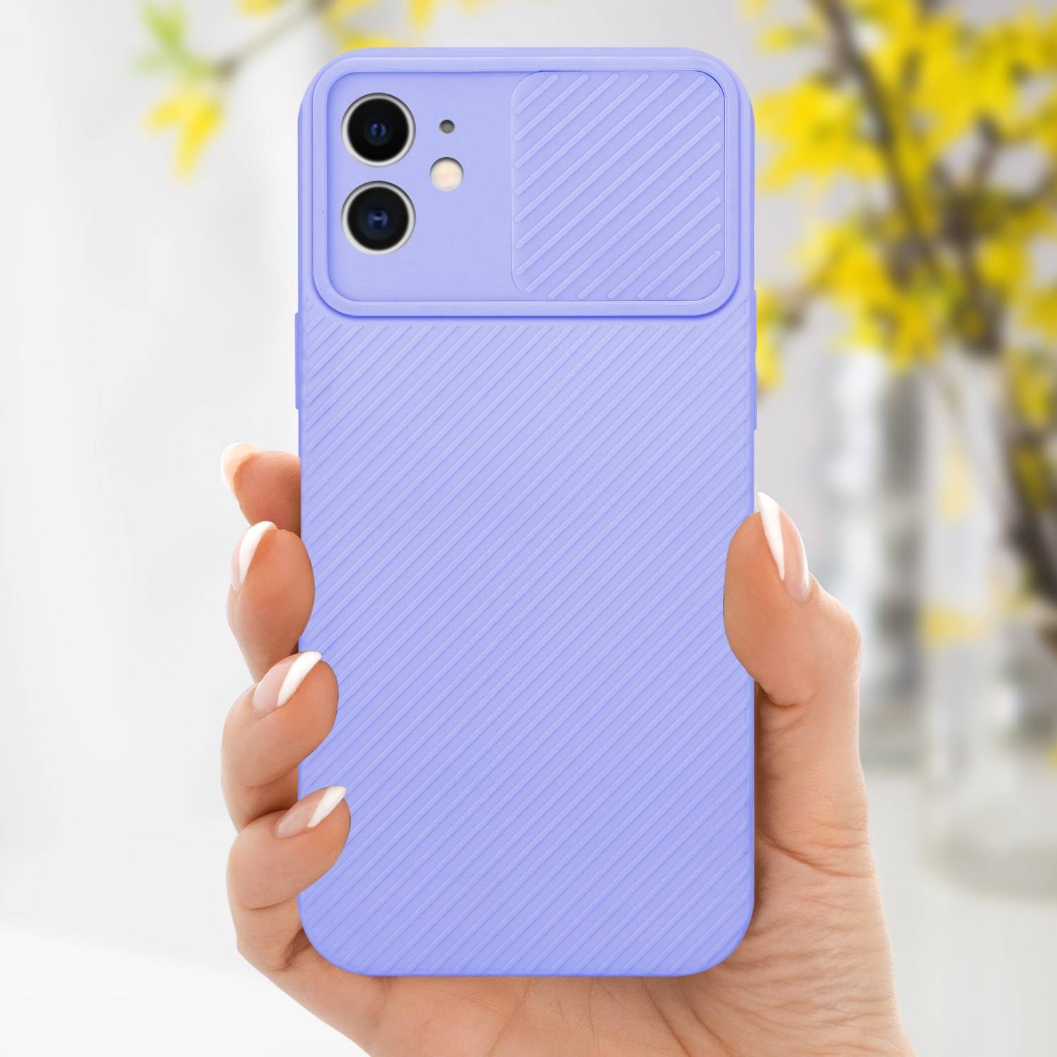 Cadorabo Hülle für Apple iPhone 11 Schutz Hülle in Lila Handyhülle TPU Etui Case Cover Kameraschutz