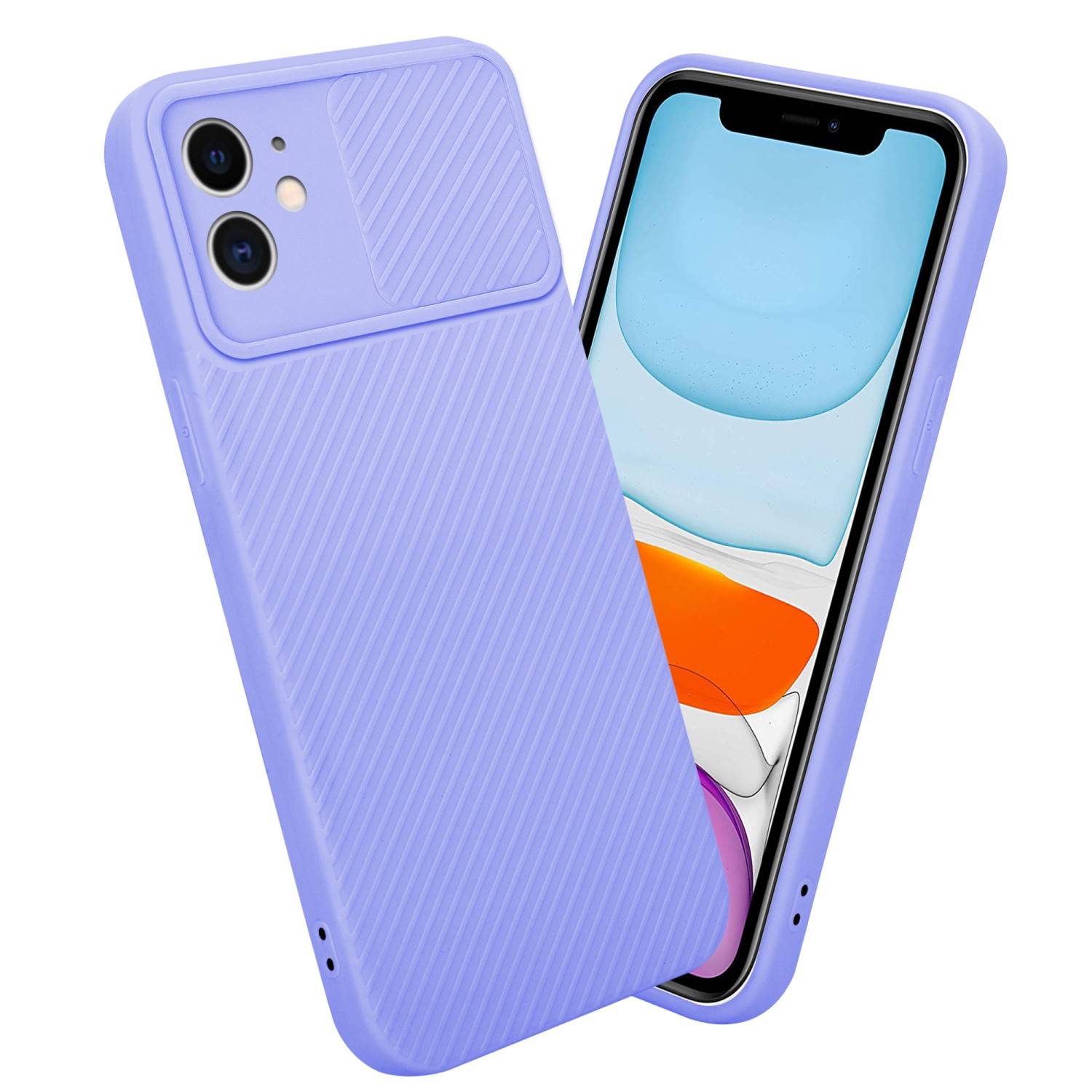 Cadorabo Hülle für Apple iPhone 11 Schutz Hülle in Lila Handyhülle TPU Etui Case Cover Kameraschutz