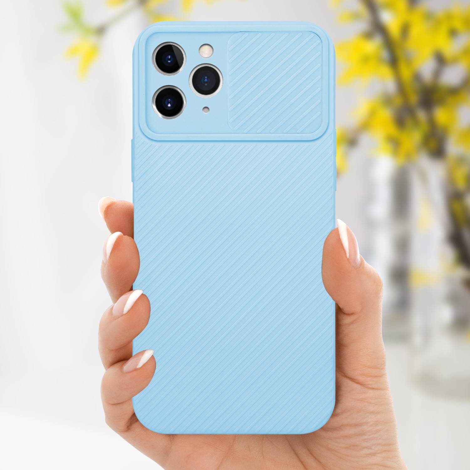 Cadorabo Hülle für Apple iPhone 11 PRO MAX Schutz Hülle in Blau Handyhülle TPU Etui Case Cover Kameraschutz