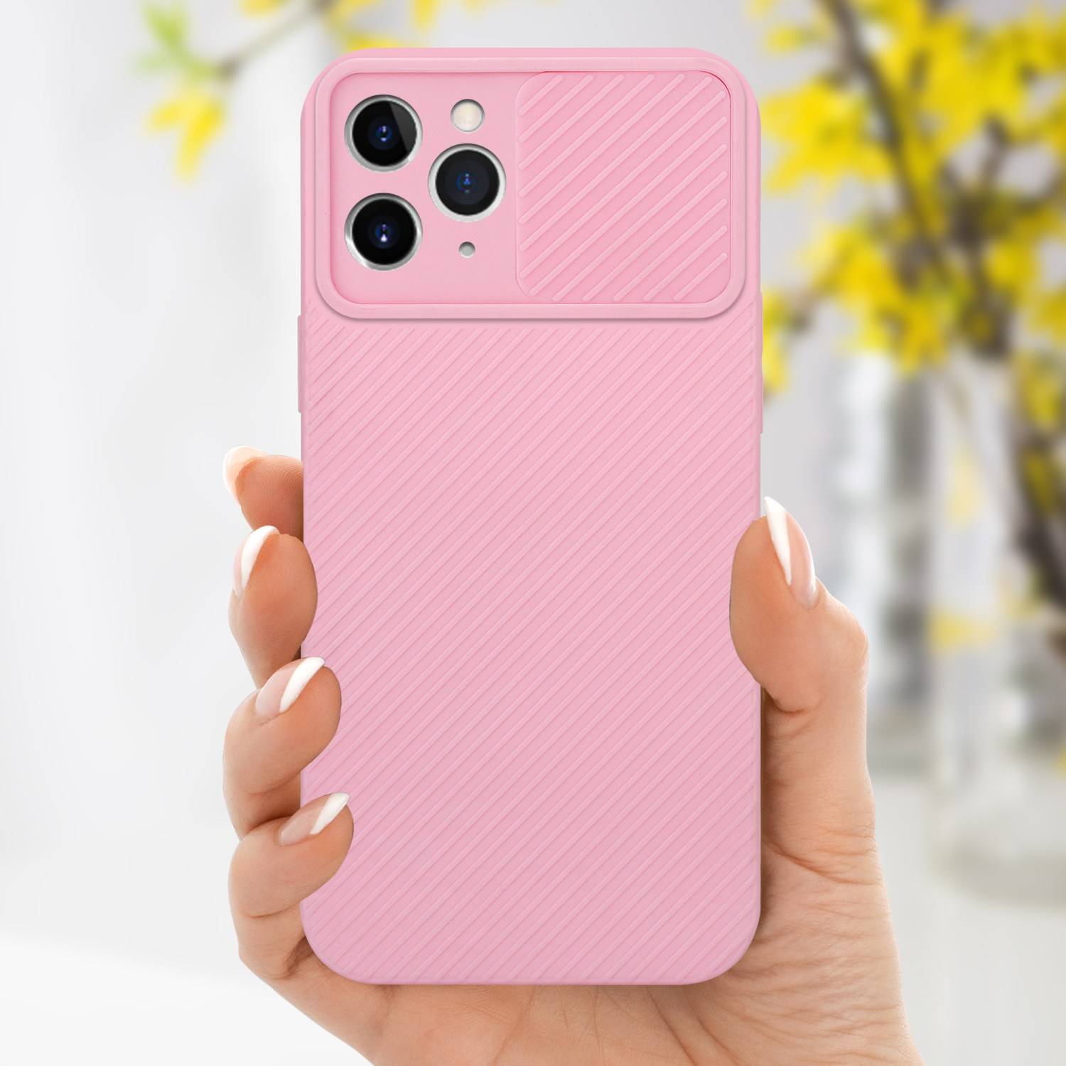 Cadorabo Hülle für Apple iPhone 11 PRO MAX Schutz Hülle in Rosa Handyhülle TPU Etui Case Cover Kameraschutz