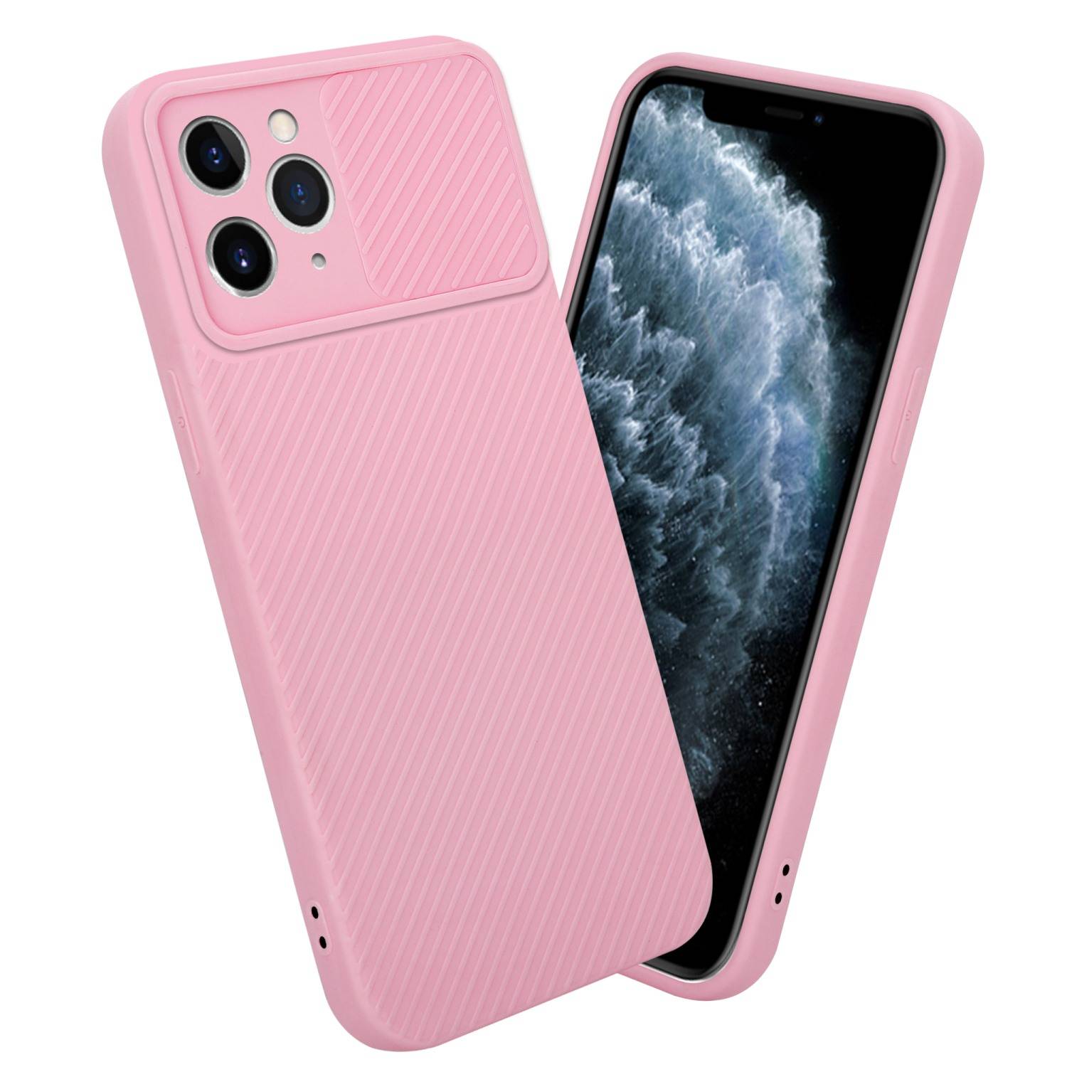 Cadorabo Hülle für Apple iPhone 11 PRO MAX Schutz Hülle in Rosa Handyhülle TPU Etui Case Cover Kameraschutz