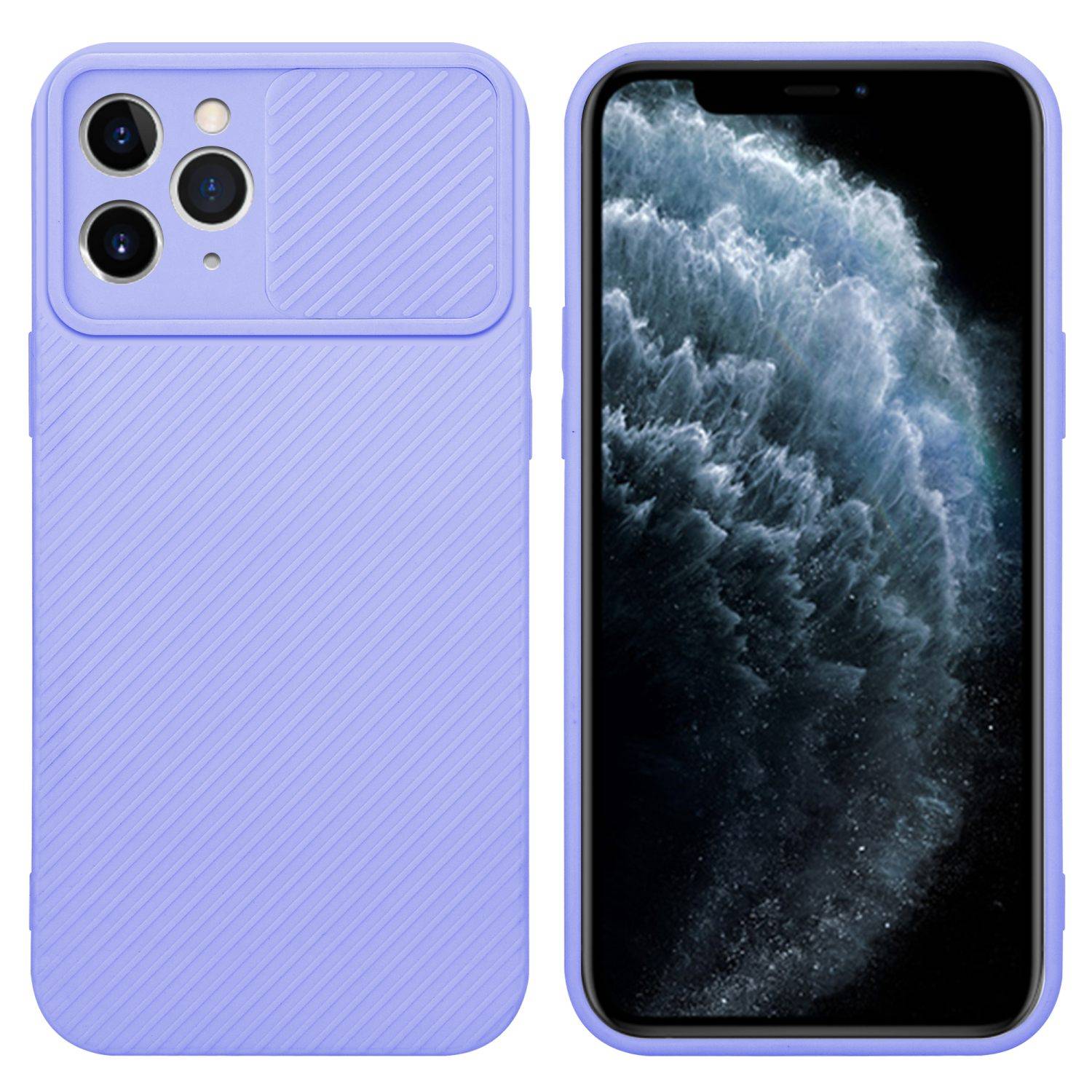 Cadorabo Hülle für Apple iPhone 11 PRO MAX Schutz Hülle in Lila Handyhülle TPU Etui Case Cover Kameraschutz