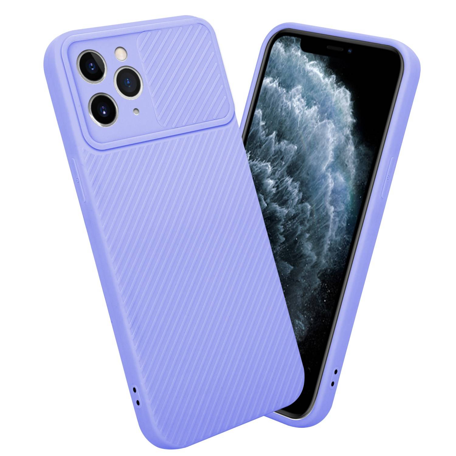 Cadorabo Hülle für Apple iPhone 11 PRO MAX Schutz Hülle in Lila Handyhülle TPU Etui Case Cover Kameraschutz