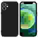 Cadorabo Hülle für Apple iPhone 12 MINI Schutz Hülle in Schwarz Handyhülle TPU Etui Case Cover Kameraschutz