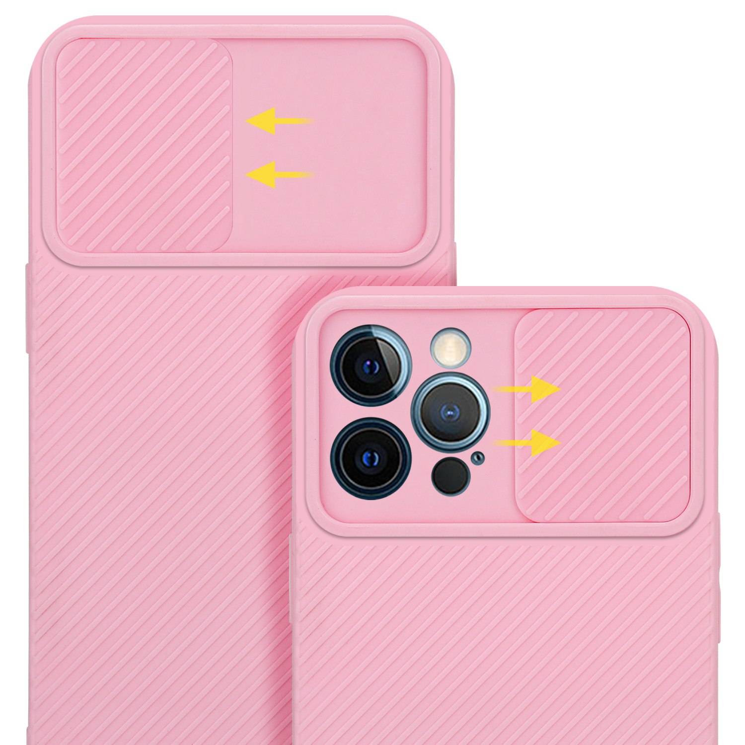 Cadorabo Hülle für Apple iPhone 12 PRO MAX Schutz Hülle in Rosa Handyhülle TPU Etui Case Cover Kameraschutz