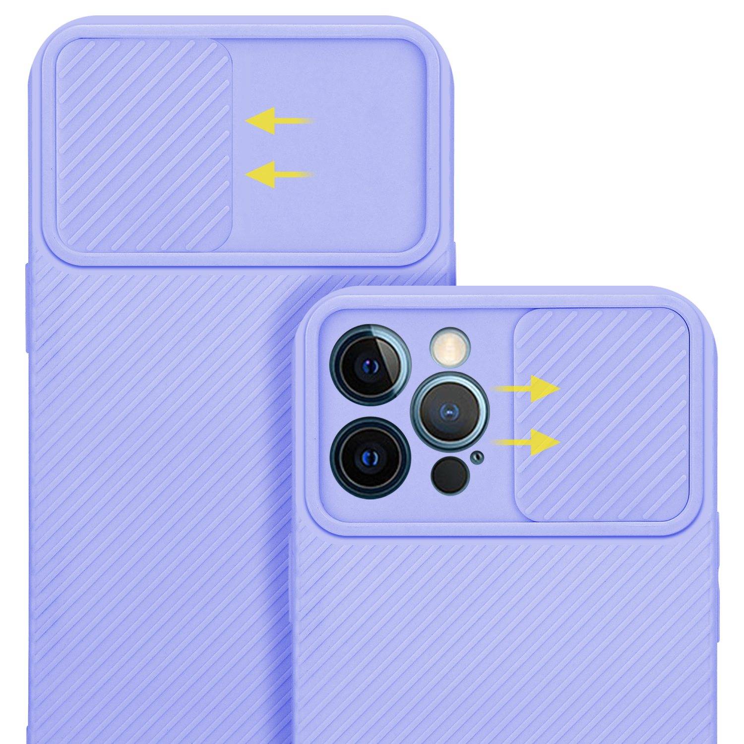 Cadorabo Hülle für Apple iPhone 12 PRO MAX Schutz Hülle in Lila Handyhülle TPU Etui Case Cover Kameraschutz