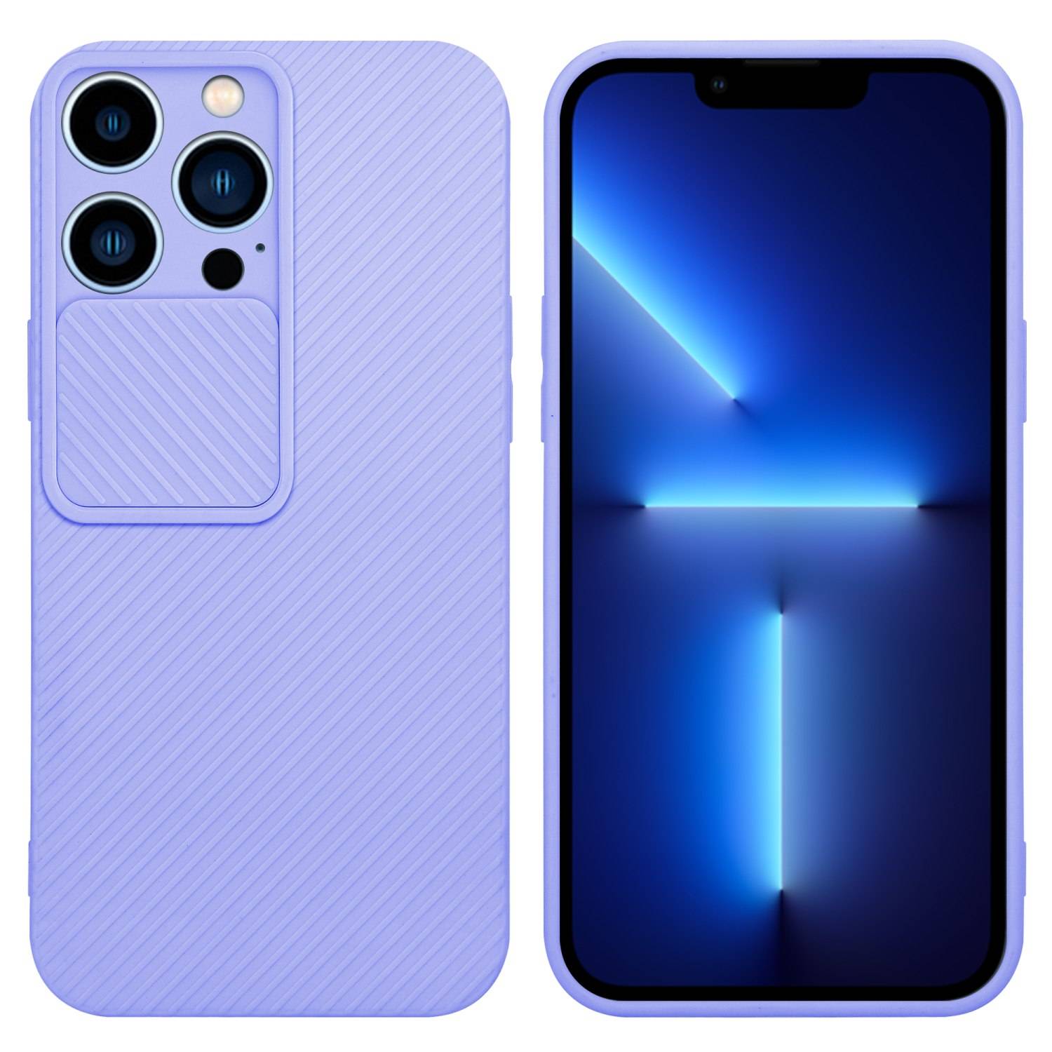 Cadorabo Hülle für Apple iPhone 13 PRO Schutz Hülle in Lila Handyhülle TPU Etui Case Cover Kameraschutz
