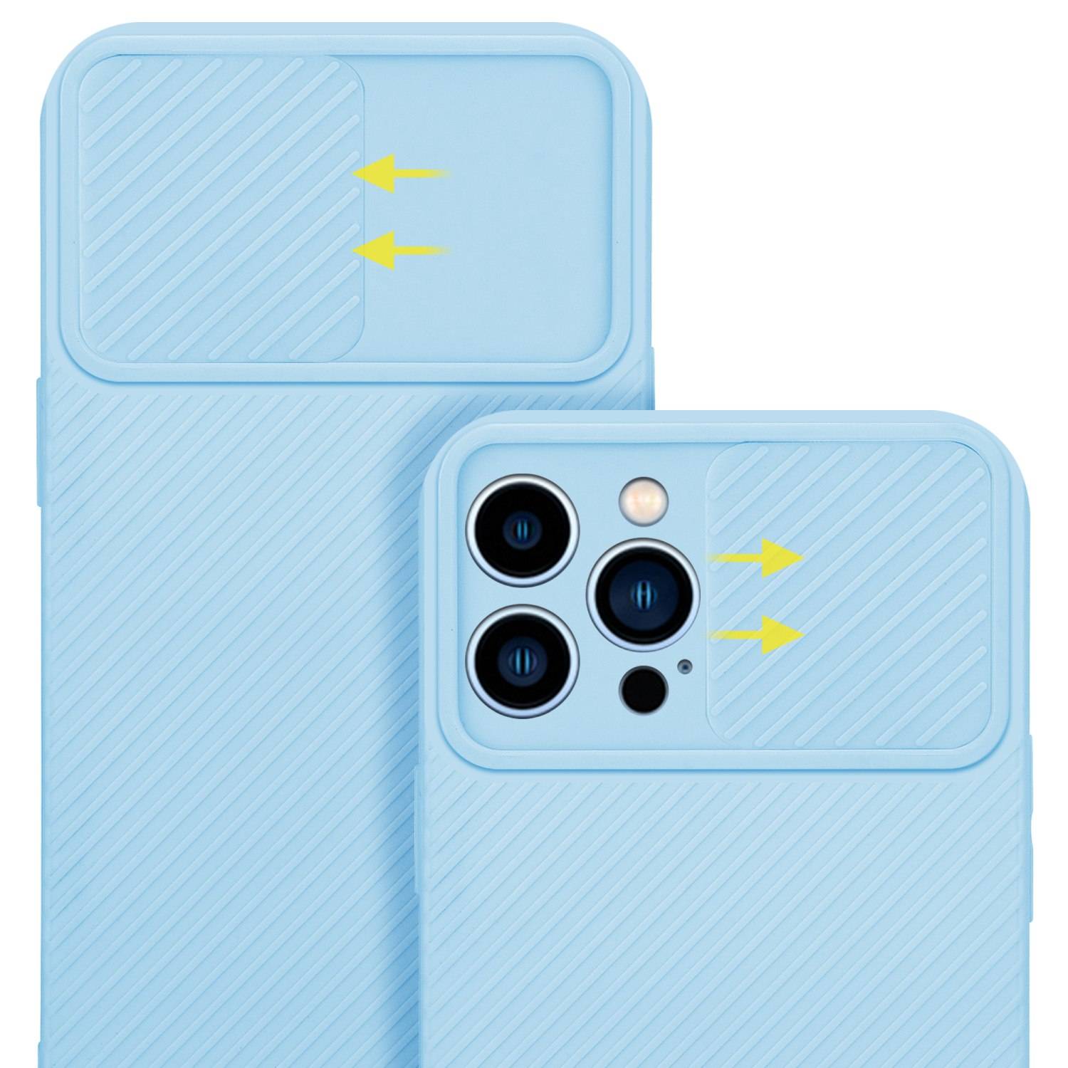 Cadorabo Hülle für Apple iPhone 13 PRO MAX Schutz Hülle in Blau Handyhülle TPU Etui Case Cover Kameraschutz
