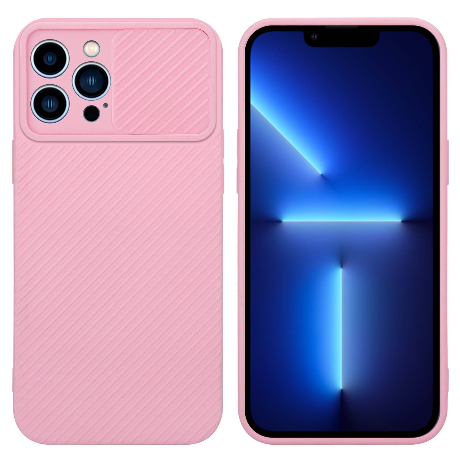 Cadorabo Hülle für Apple iPhone 13 PRO MAX Schutz Hülle in Rosa Handyhülle TPU Etui Case Cover Kameraschutz