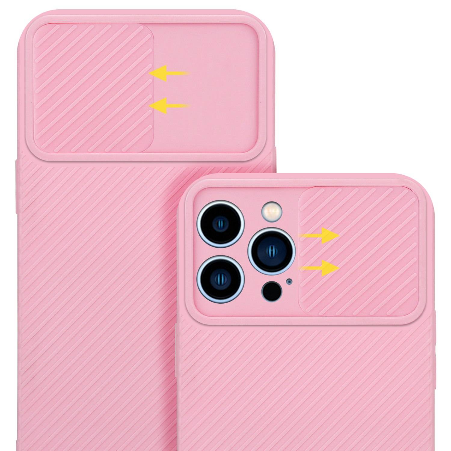 Cadorabo Hülle für Apple iPhone 13 PRO MAX Schutz Hülle in Rosa Handyhülle TPU Etui Case Cover Kameraschutz