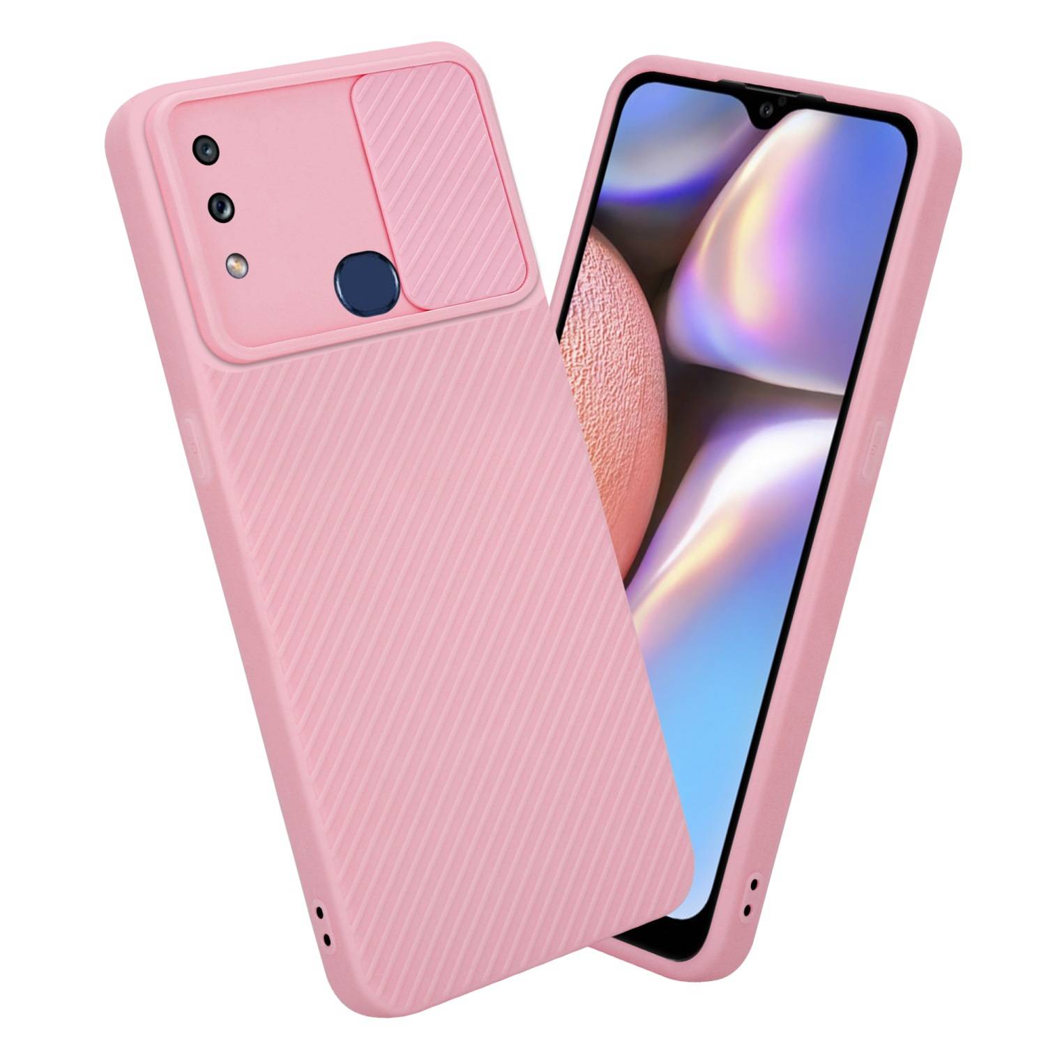 Cadorabo Hülle für Samsung Galaxy A10s / M01s Schutz Hülle in Rosa Handyhülle TPU Etui Case Cover Kameraschutz
