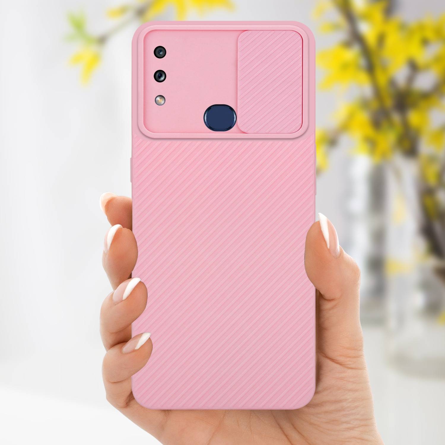 Cadorabo Hülle für Samsung Galaxy A10s / M01s Schutz Hülle in Rosa Handyhülle TPU Etui Case Cover Kameraschutz