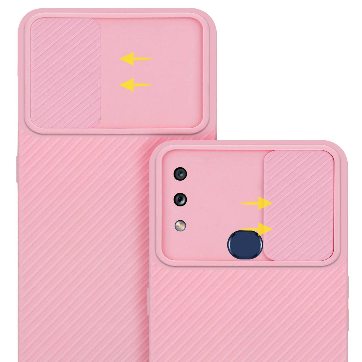 Cadorabo Hülle für Samsung Galaxy A10s / M01s Schutz Hülle in Rosa Handyhülle TPU Etui Case Cover Kameraschutz