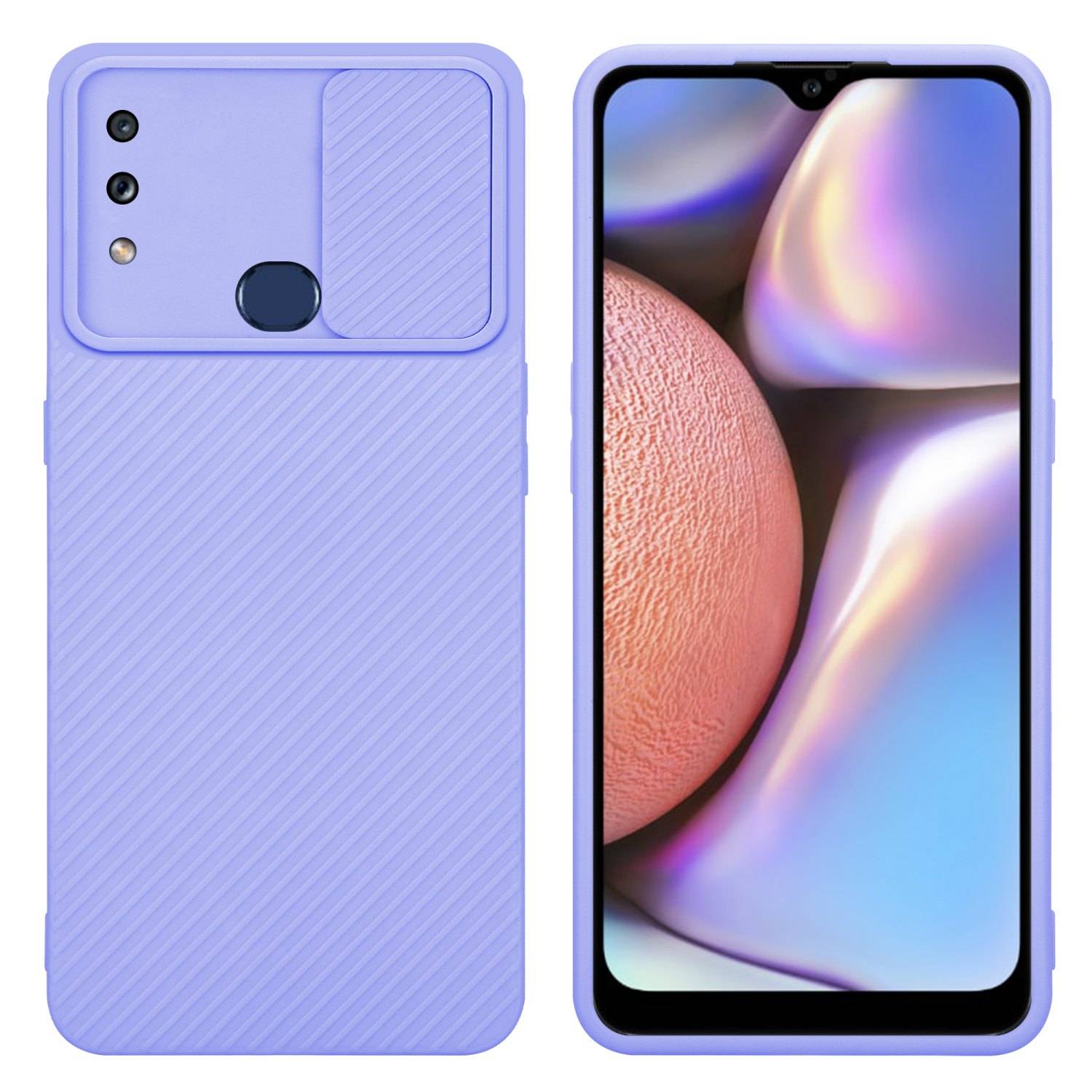 Cadorabo Hülle für Samsung Galaxy A10s / M01s Schutz Hülle in Lila Handyhülle TPU Etui Case Cover Kameraschutz