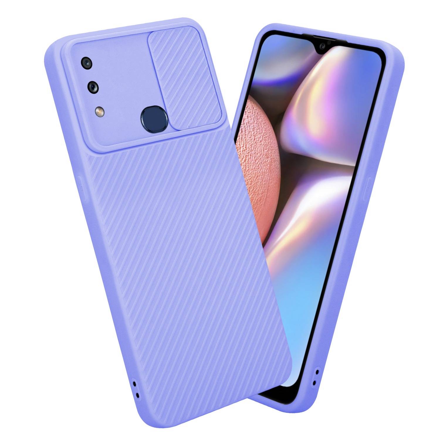 Cadorabo Hülle für Samsung Galaxy A10s / M01s Schutz Hülle in Lila Handyhülle TPU Etui Case Cover Kameraschutz