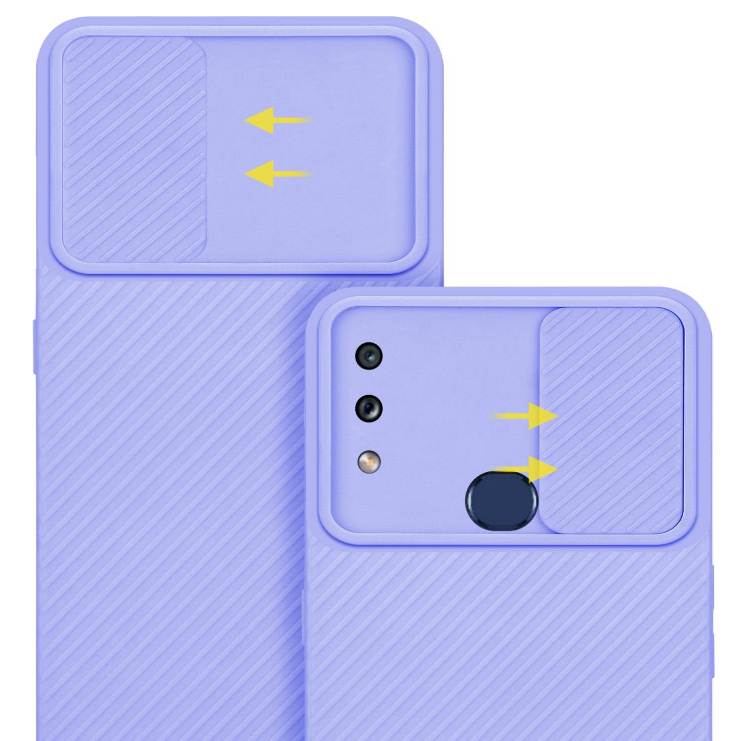 Cadorabo Hülle für Samsung Galaxy A10s / M01s Schutz Hülle in Lila Handyhülle TPU Etui Case Cover Kameraschutz