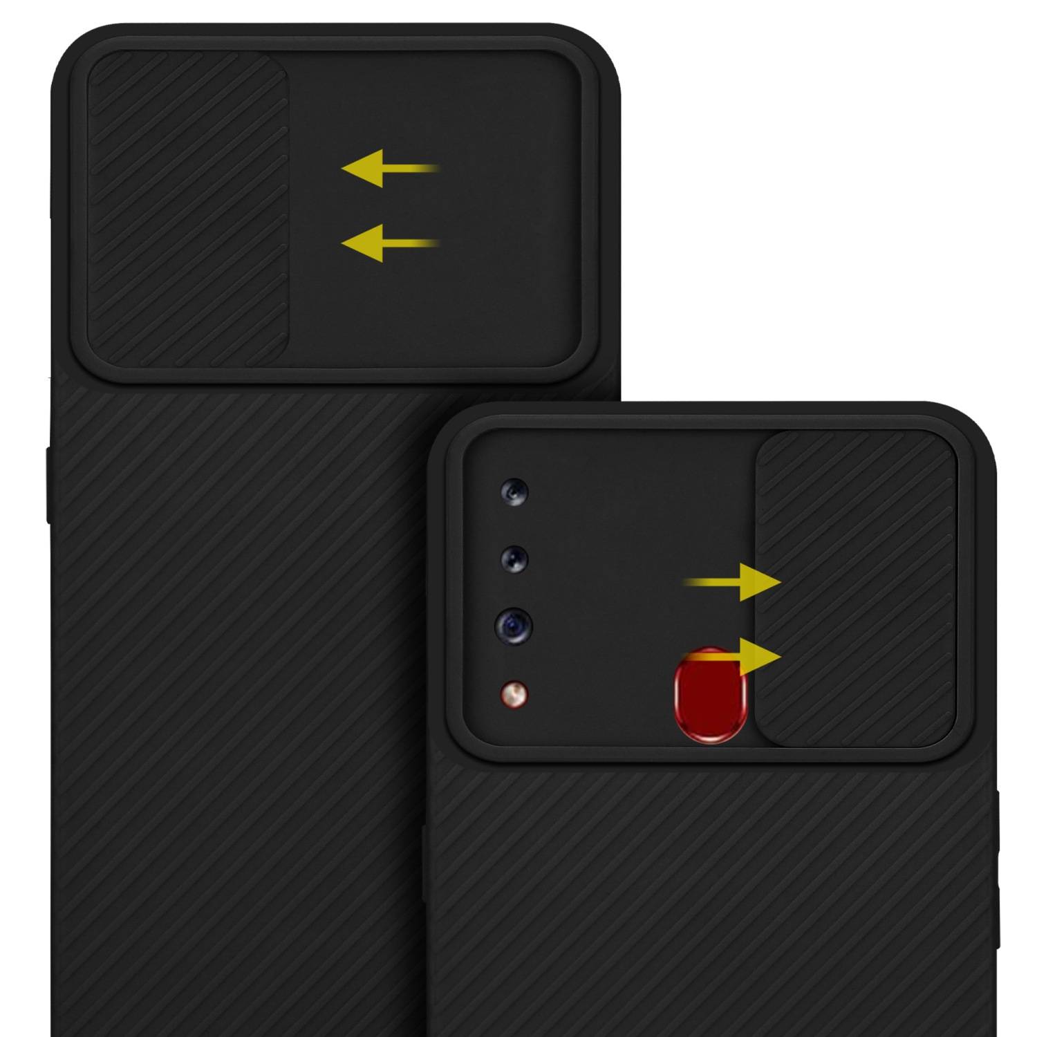 Cadorabo Hülle für Samsung Galaxy A20s Schutz Hülle in Schwarz Handyhülle TPU Etui Case Cover Kameraschutz