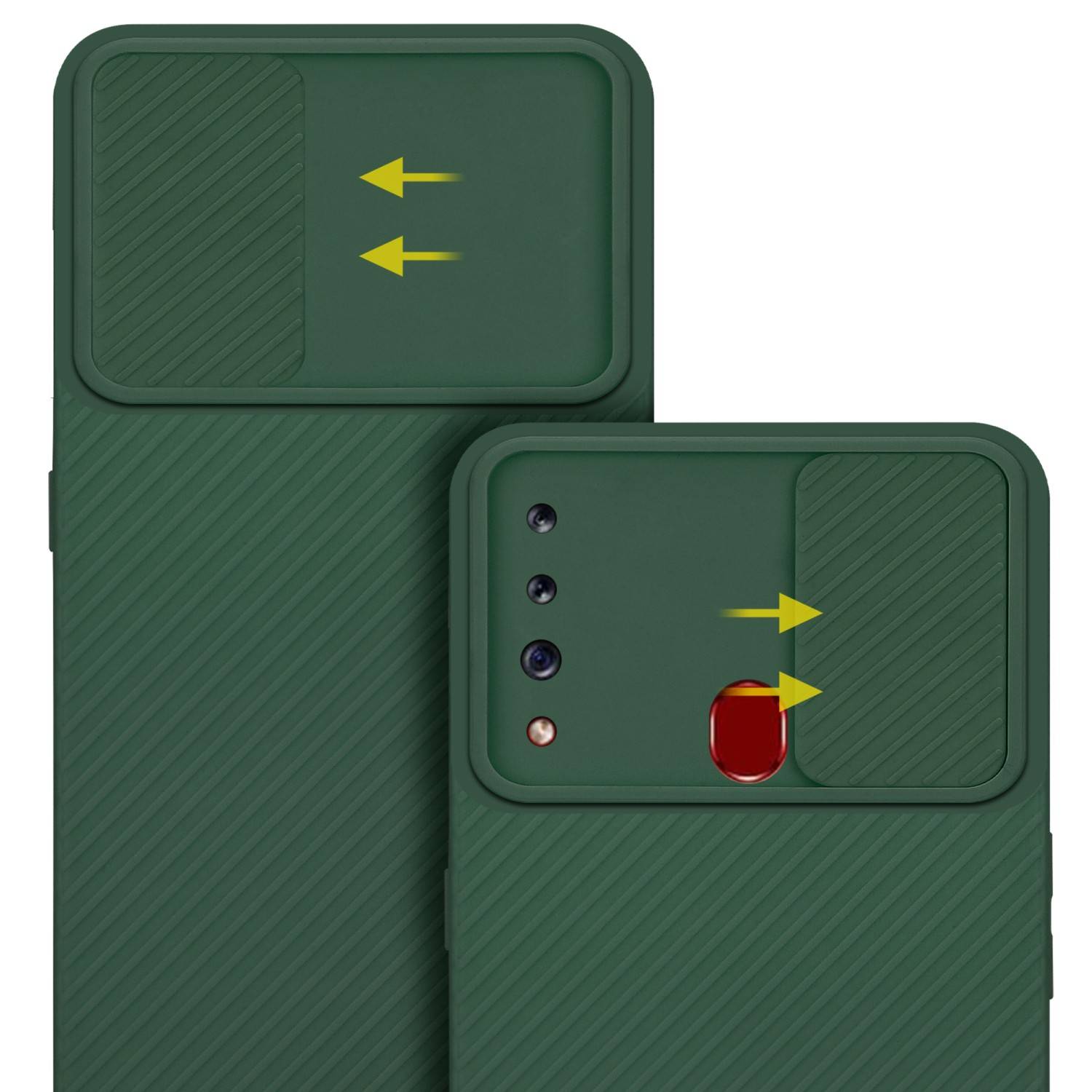 Cadorabo Hülle für Samsung Galaxy A20s Schutz Hülle in Grün Handyhülle TPU Etui Case Cover Kameraschutz