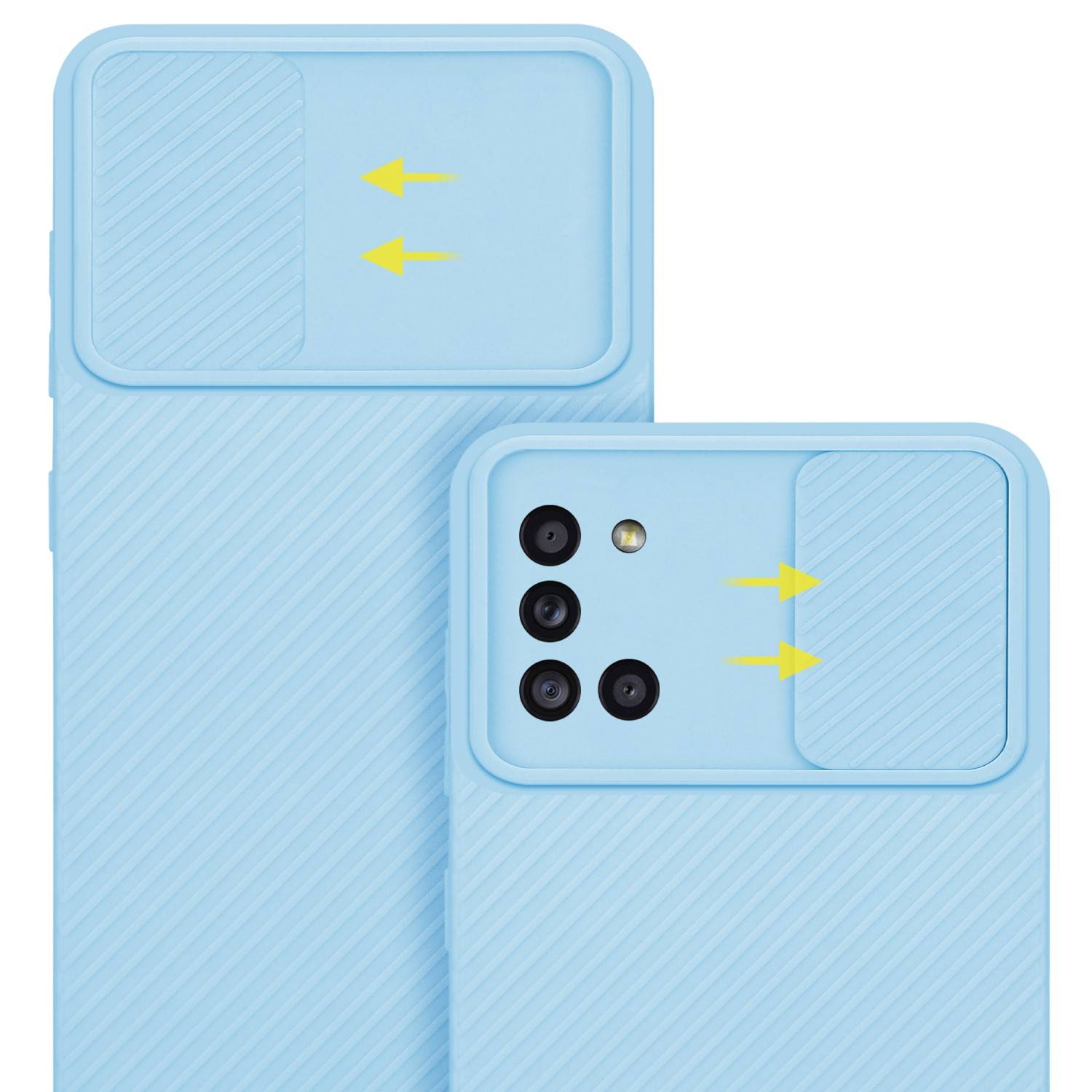 Cadorabo Hülle für Samsung Galaxy A31 Schutz Hülle in Blau Handyhülle TPU Etui Case Cover Kameraschutz