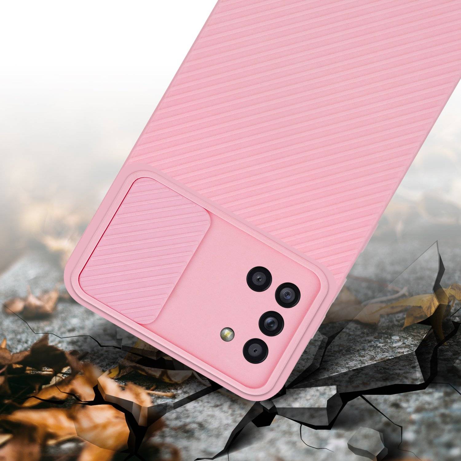 Cadorabo Hülle für Samsung Galaxy A31 Schutz Hülle in Rosa Handyhülle TPU Etui Case Cover Kameraschutz