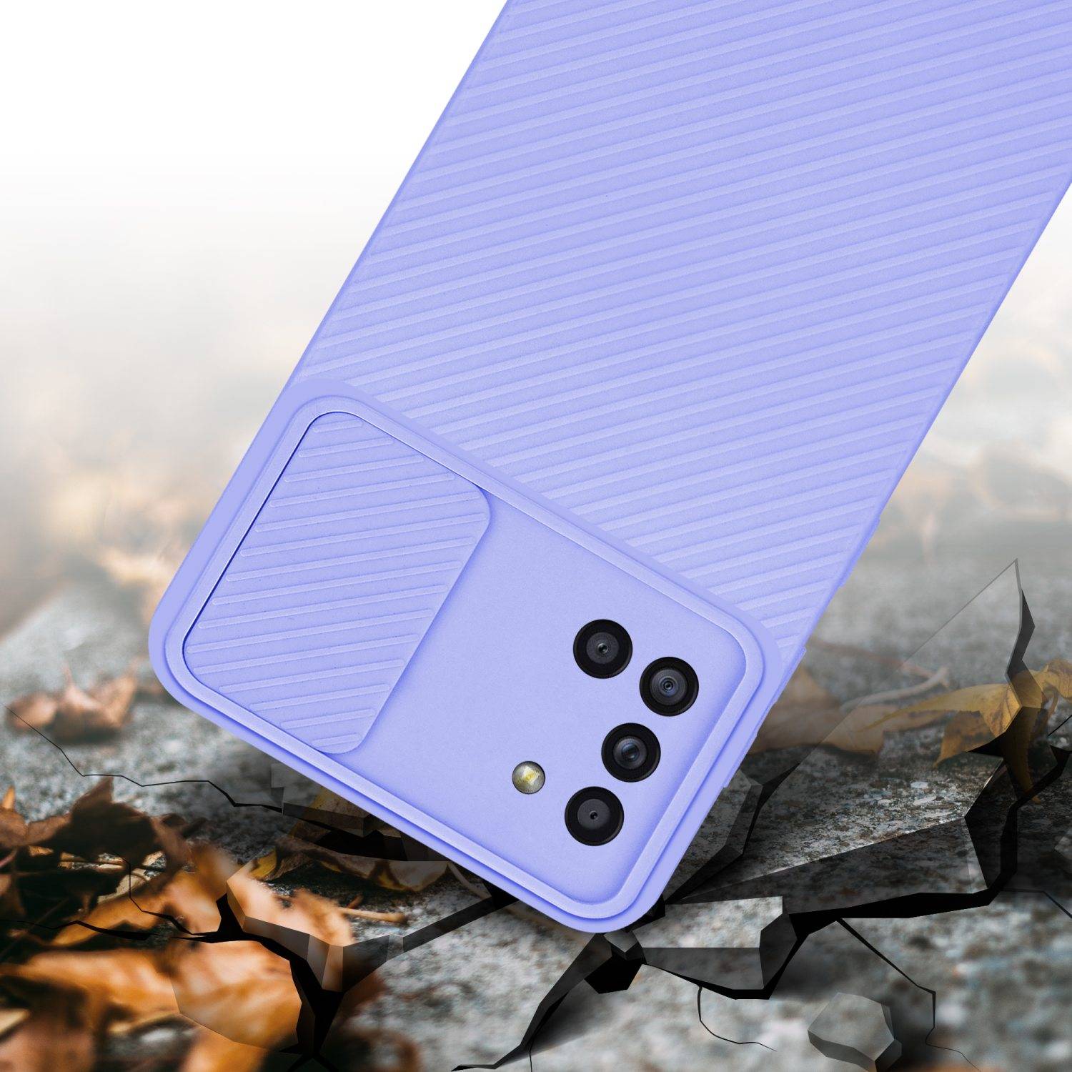 Cadorabo Hülle für Samsung Galaxy A31 Schutz Hülle in Lila Handyhülle TPU Etui Case Cover Kameraschutz