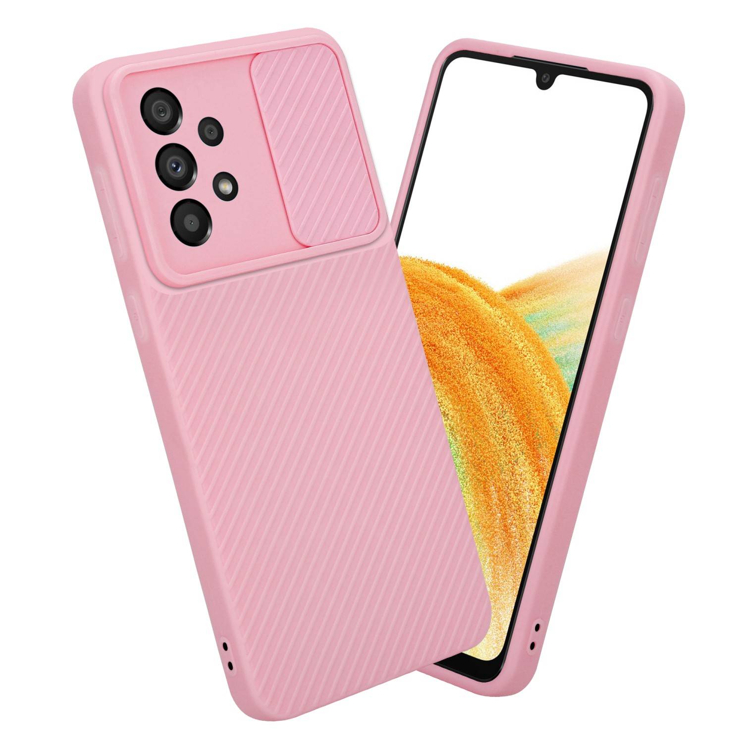 Cadorabo Hülle für Samsung Galaxy A33 5G Schutz Hülle in Rosa Handyhülle TPU Etui Case Cover Kameraschutz