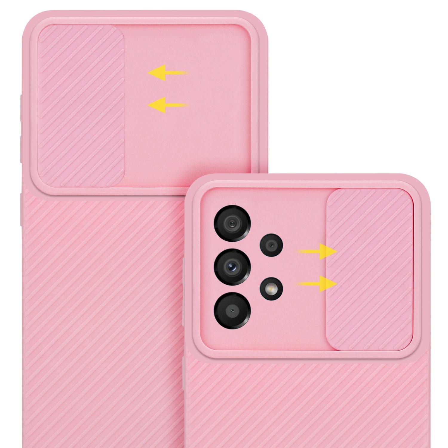 Cadorabo Hülle für Samsung Galaxy A33 5G Schutz Hülle in Rosa Handyhülle TPU Etui Case Cover Kameraschutz