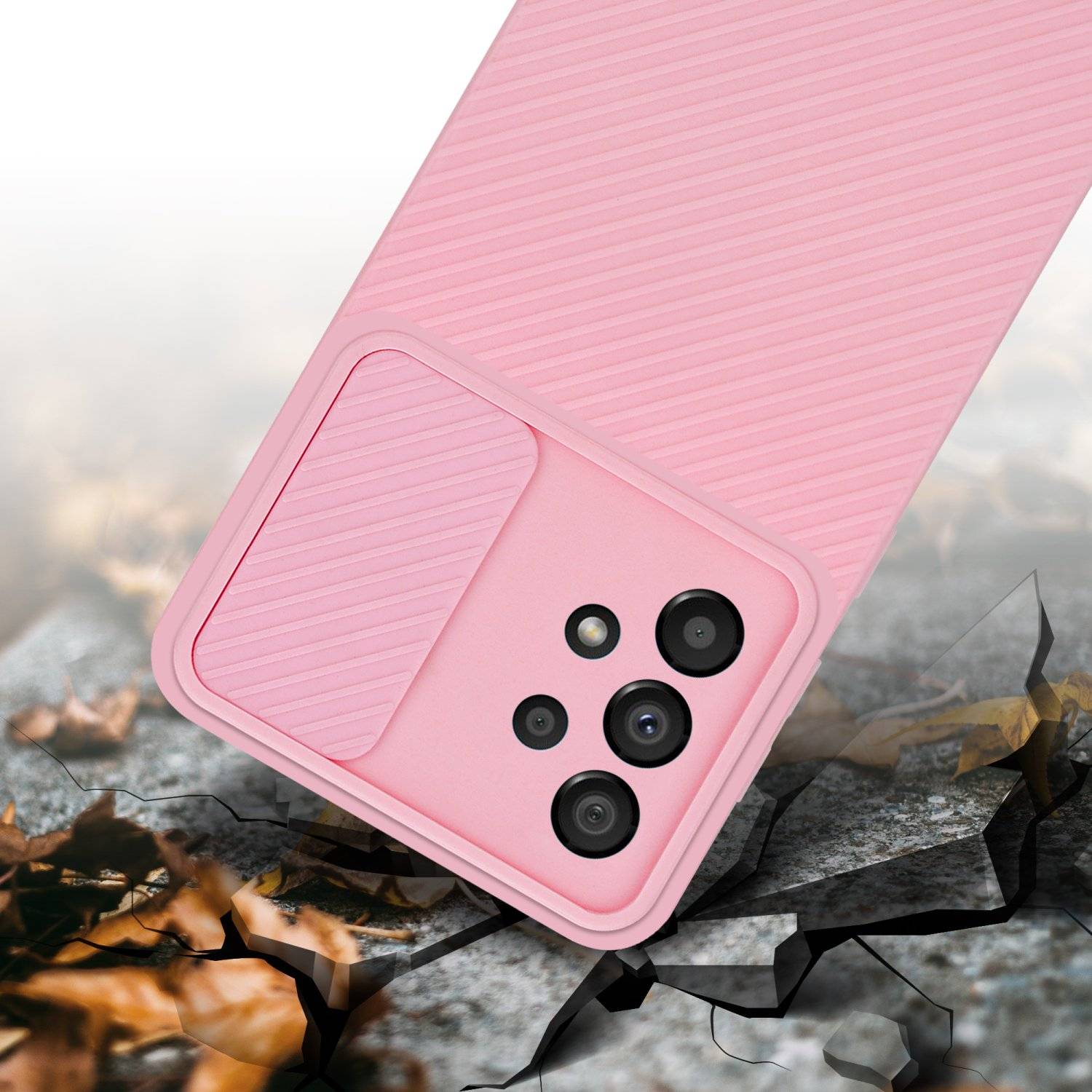 Cadorabo Hülle für Samsung Galaxy A33 5G Schutz Hülle in Rosa Handyhülle TPU Etui Case Cover Kameraschutz