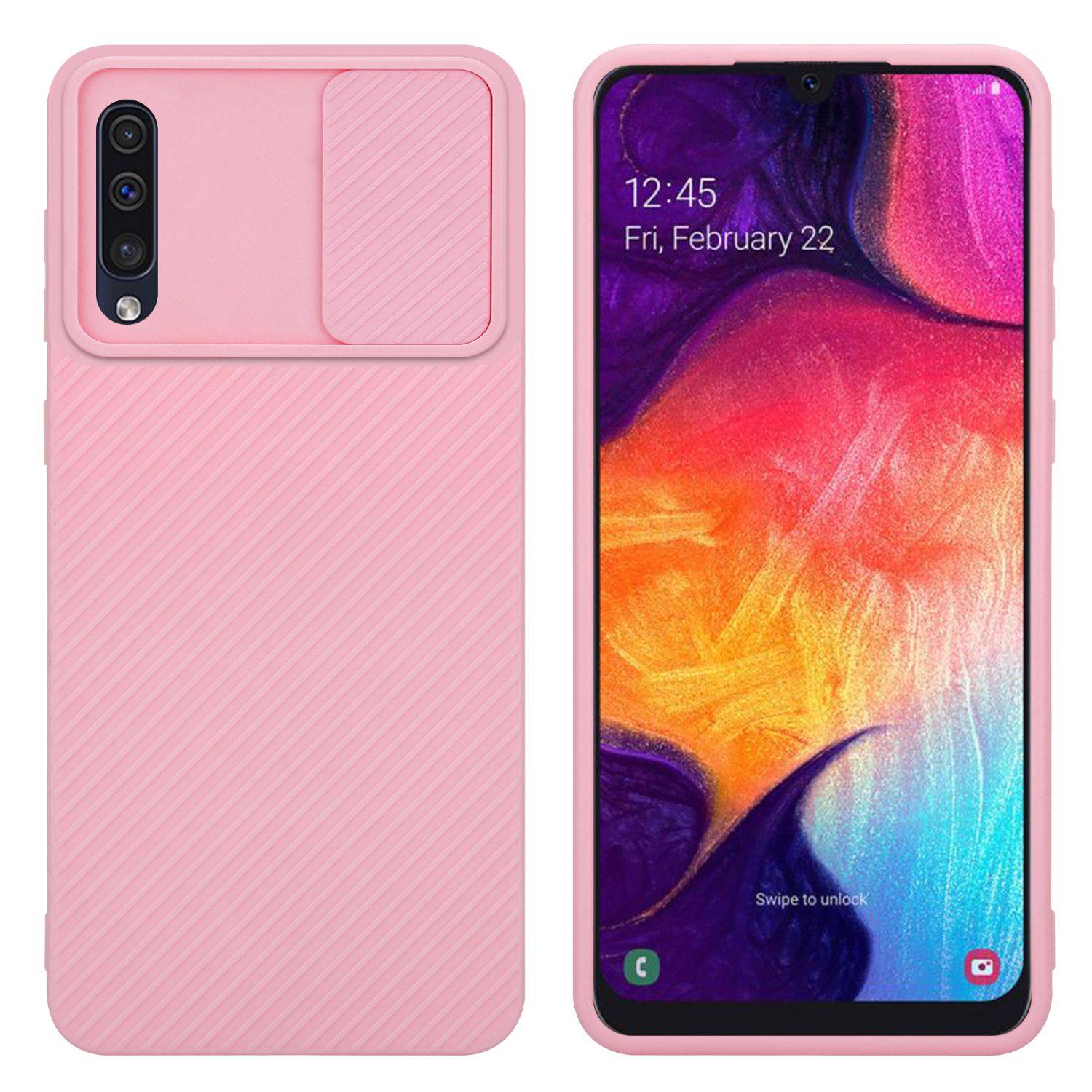Cadorabo Hülle für Samsung Galaxy A50 4G / A50s / A30s Schutz Hülle in Rosa Handyhülle TPU Etui Case Cover Kameraschutz