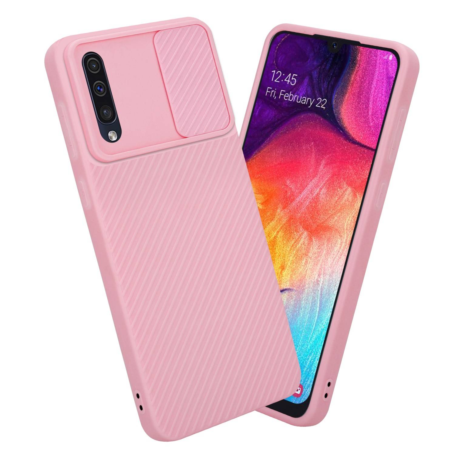 Cadorabo Hülle für Samsung Galaxy A50 4G / A50s / A30s Schutz Hülle in Rosa Handyhülle TPU Etui Case Cover Kameraschutz