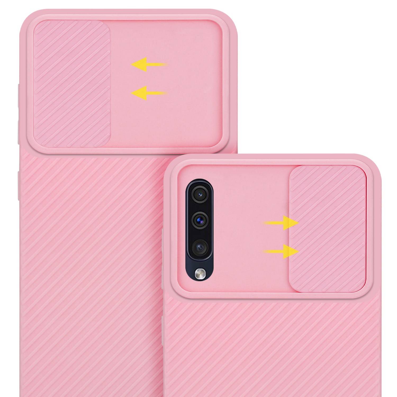 Cadorabo Hülle für Samsung Galaxy A50 4G / A50s / A30s Schutz Hülle in Rosa Handyhülle TPU Etui Case Cover Kameraschutz