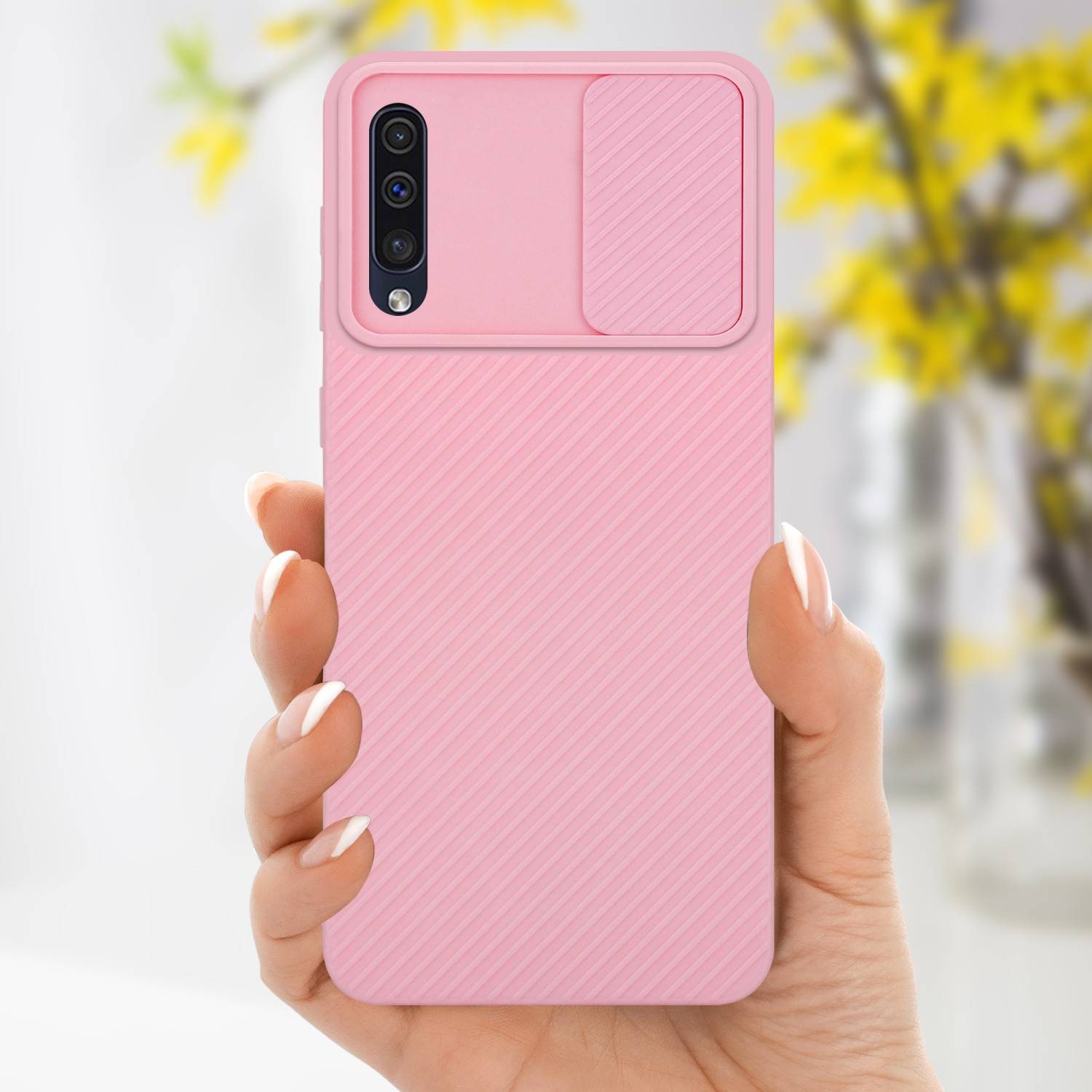 Cadorabo Hülle für Samsung Galaxy A50 4G / A50s / A30s Schutz Hülle in Rosa Handyhülle TPU Etui Case Cover Kameraschutz