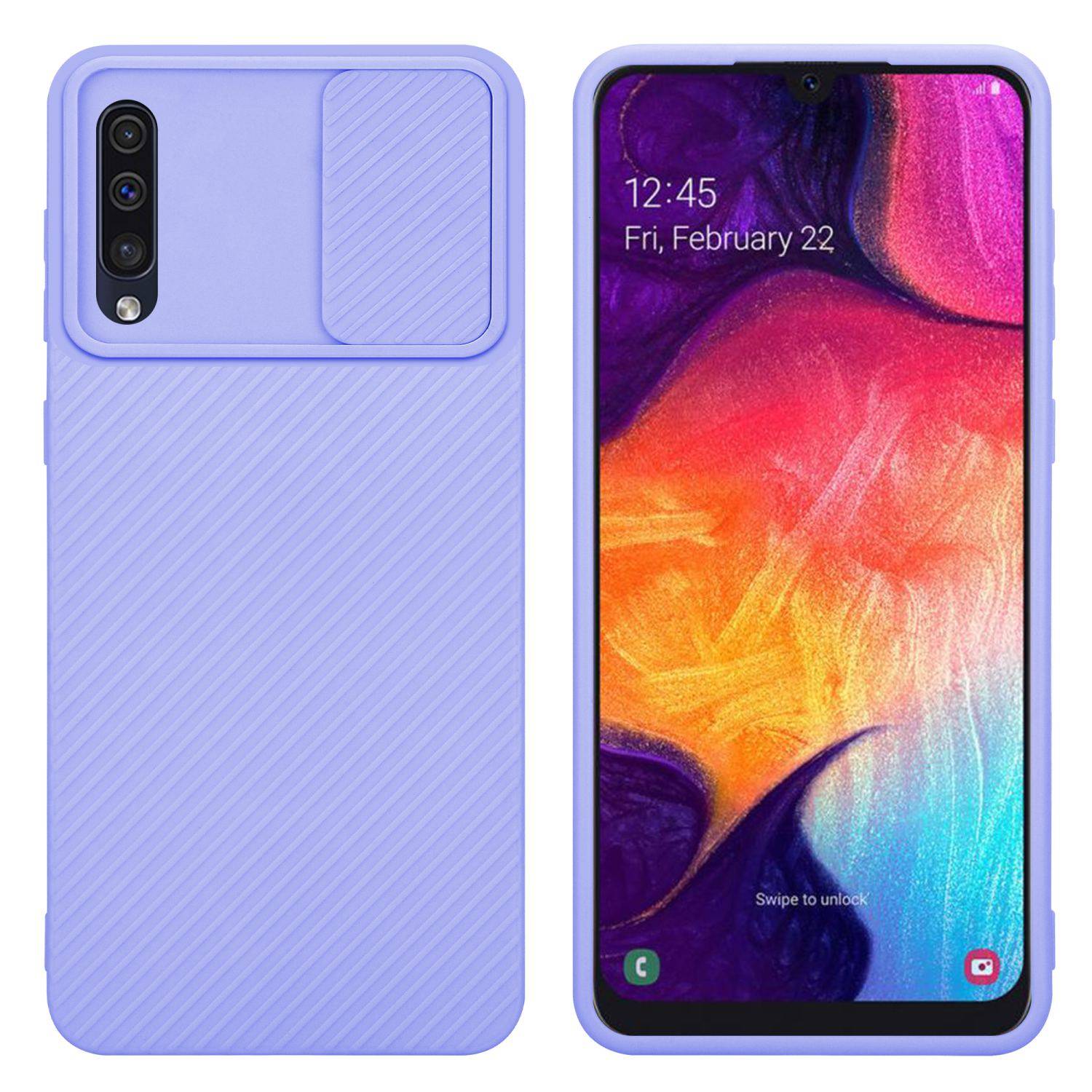 Cadorabo Hülle für Samsung Galaxy A50 4G / A50s / A30s Schutz Hülle in Lila Handyhülle TPU Etui Case Cover Kameraschutz