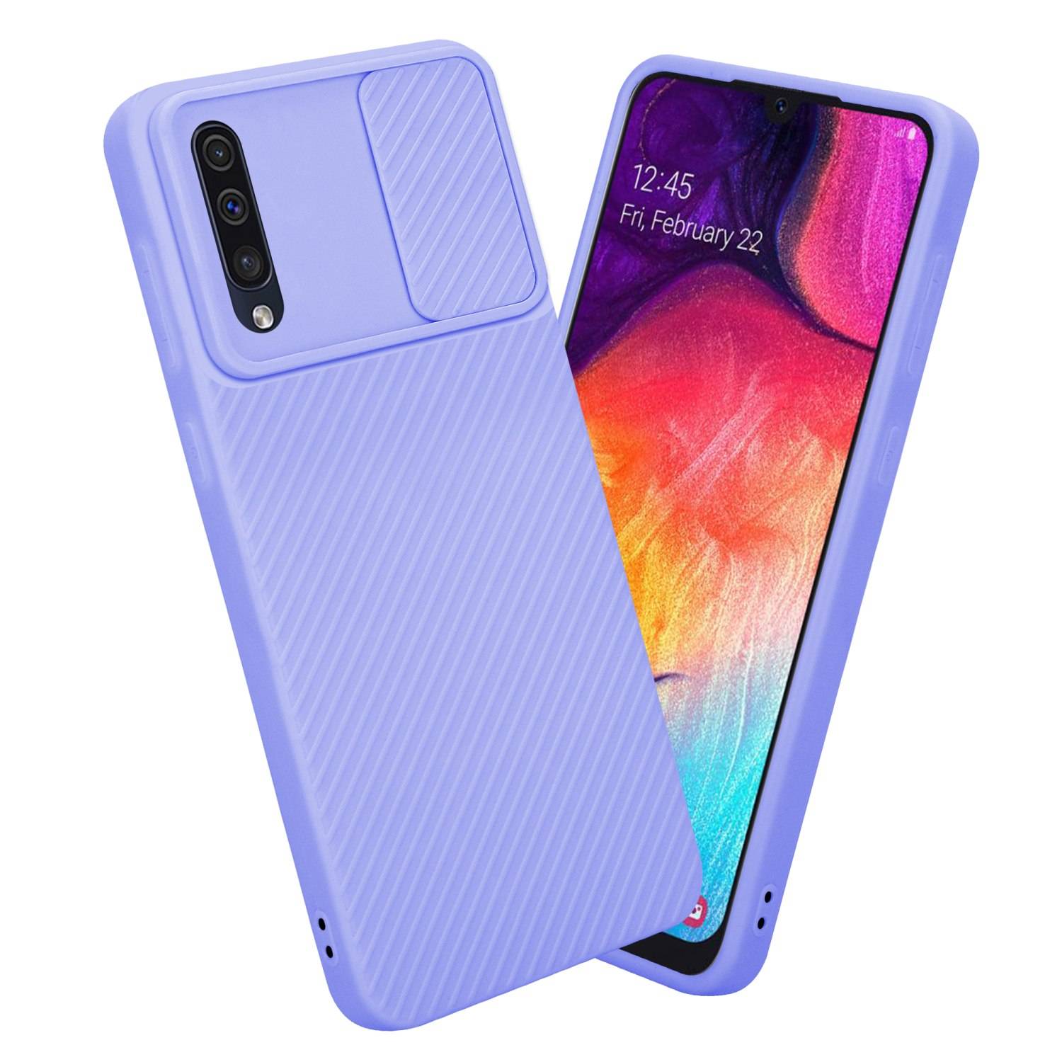 Cadorabo Hülle für Samsung Galaxy A50 4G / A50s / A30s Schutz Hülle in Lila Handyhülle TPU Etui Case Cover Kameraschutz