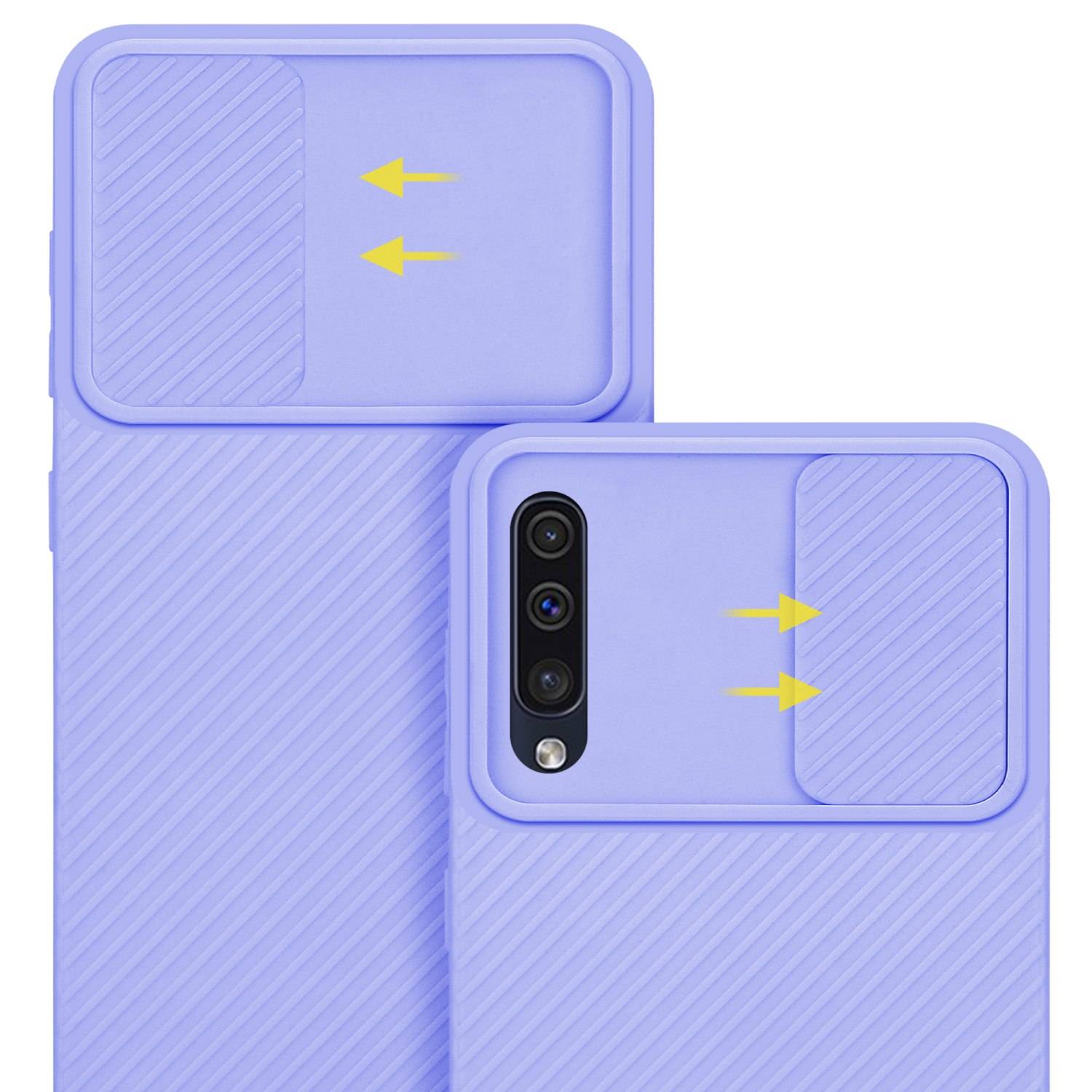 Cadorabo Hülle für Samsung Galaxy A50 4G / A50s / A30s Schutz Hülle in Lila Handyhülle TPU Etui Case Cover Kameraschutz