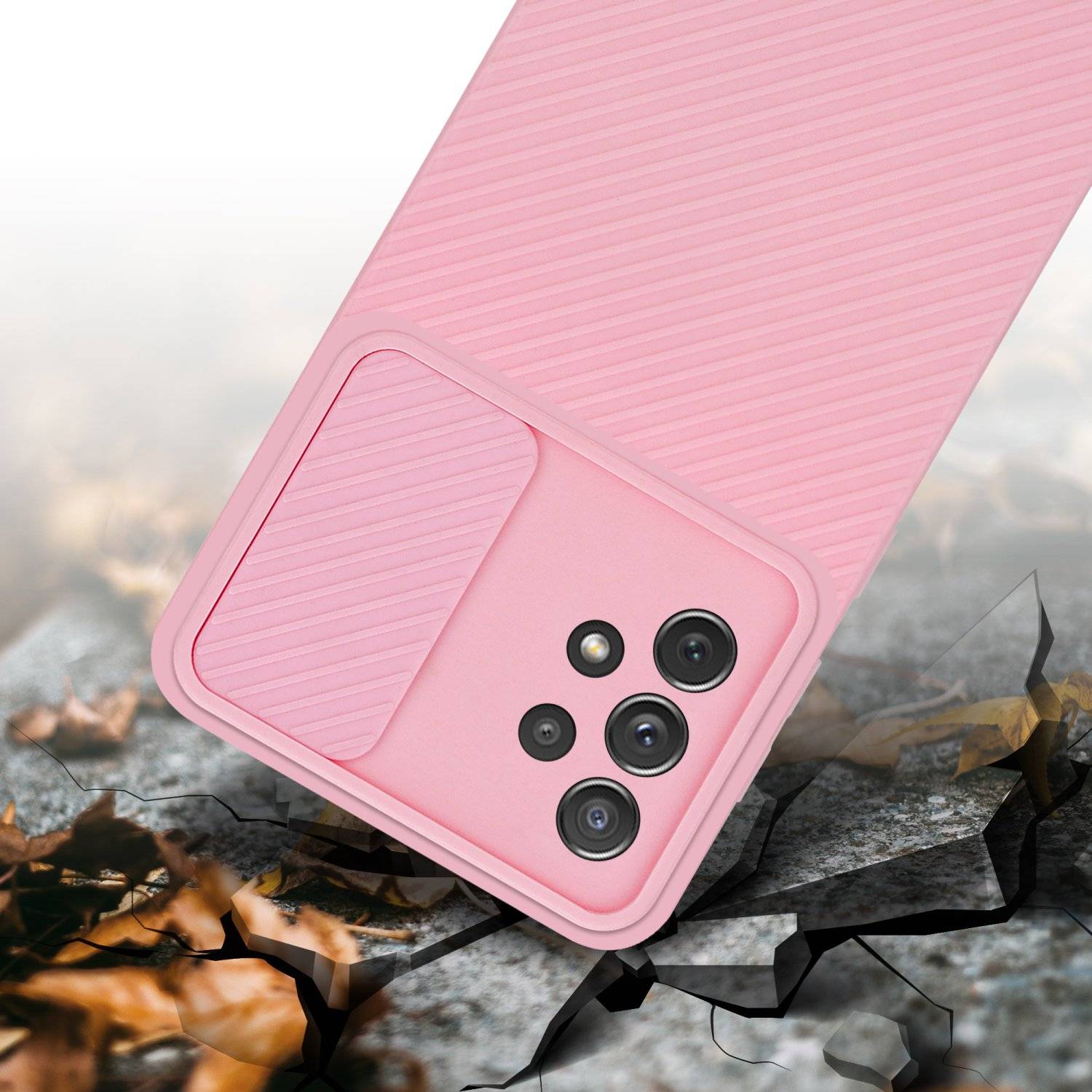 Cadorabo Hülle für Samsung Galaxy A72 4G / 5G Schutz Hülle in Rosa Handyhülle TPU Etui Case Cover Kameraschutz
