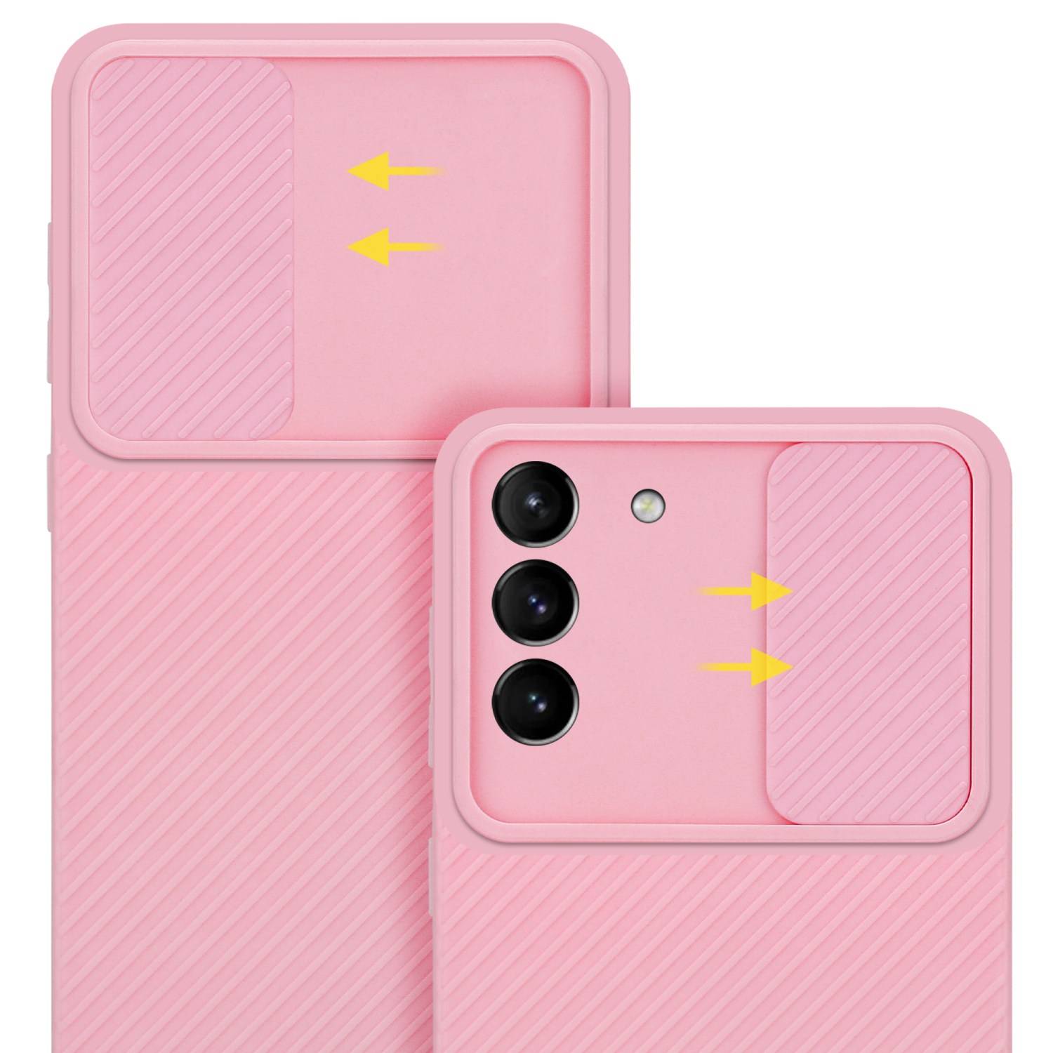 Cadorabo Hülle für Samsung Galaxy S21 PLUS Schutz Hülle in Rosa Handyhülle TPU Etui Case Cover Kameraschutz