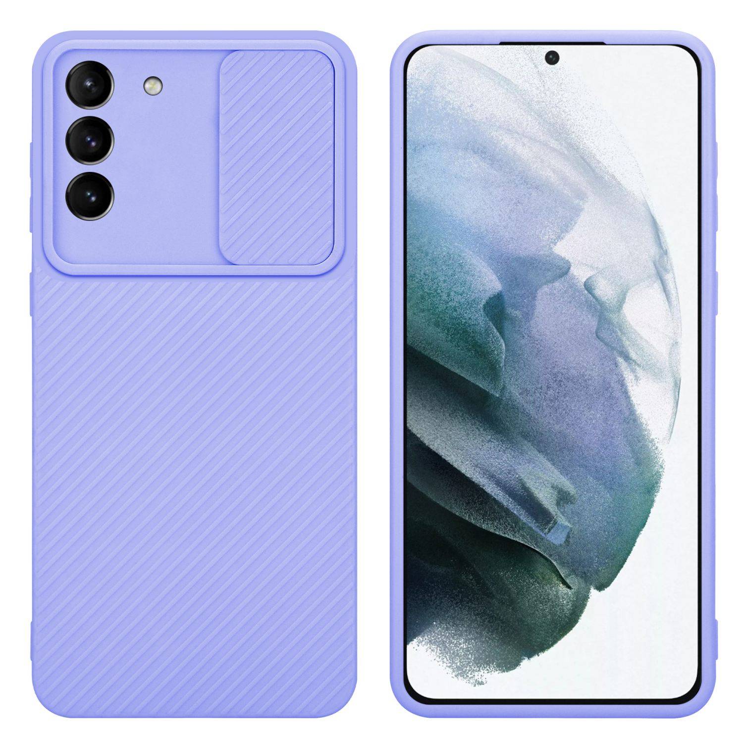 Cadorabo Hülle für Samsung Galaxy S21 PLUS Schutz Hülle in Lila Handyhülle TPU Etui Case Cover Kameraschutz