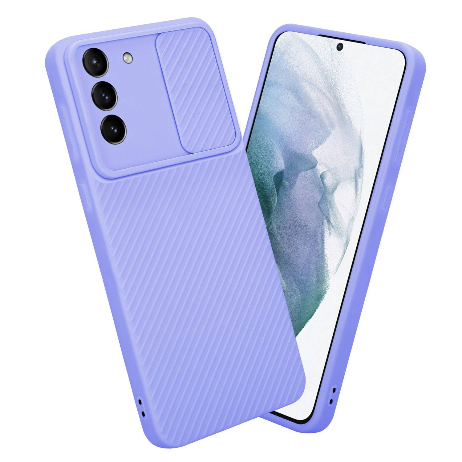 Cadorabo Hülle für Samsung Galaxy S21 PLUS Schutz Hülle in Lila Handyhülle TPU Etui Case Cover Kameraschutz