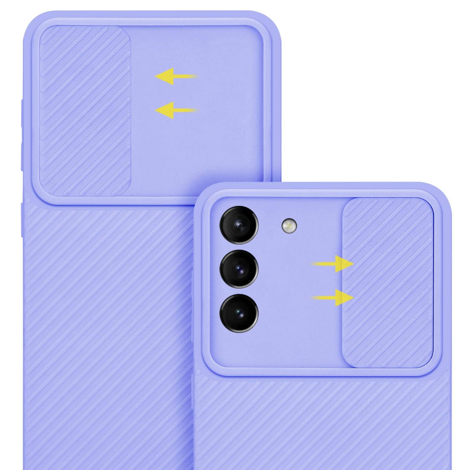 Cadorabo Hülle für Samsung Galaxy S21 PLUS Schutz Hülle in Lila Handyhülle TPU Etui Case Cover Kameraschutz