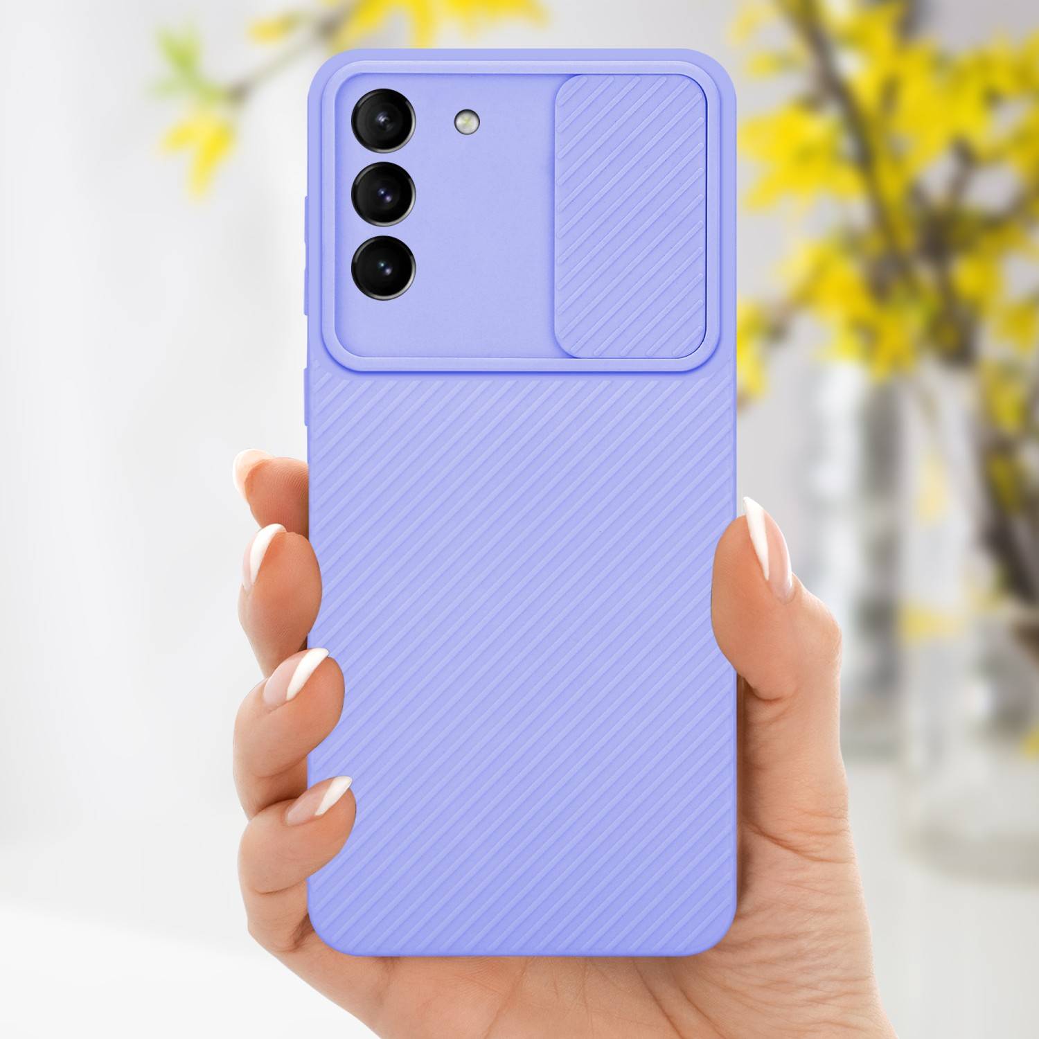 Cadorabo Hülle für Samsung Galaxy S21 PLUS Schutz Hülle in Lila Handyhülle TPU Etui Case Cover Kameraschutz