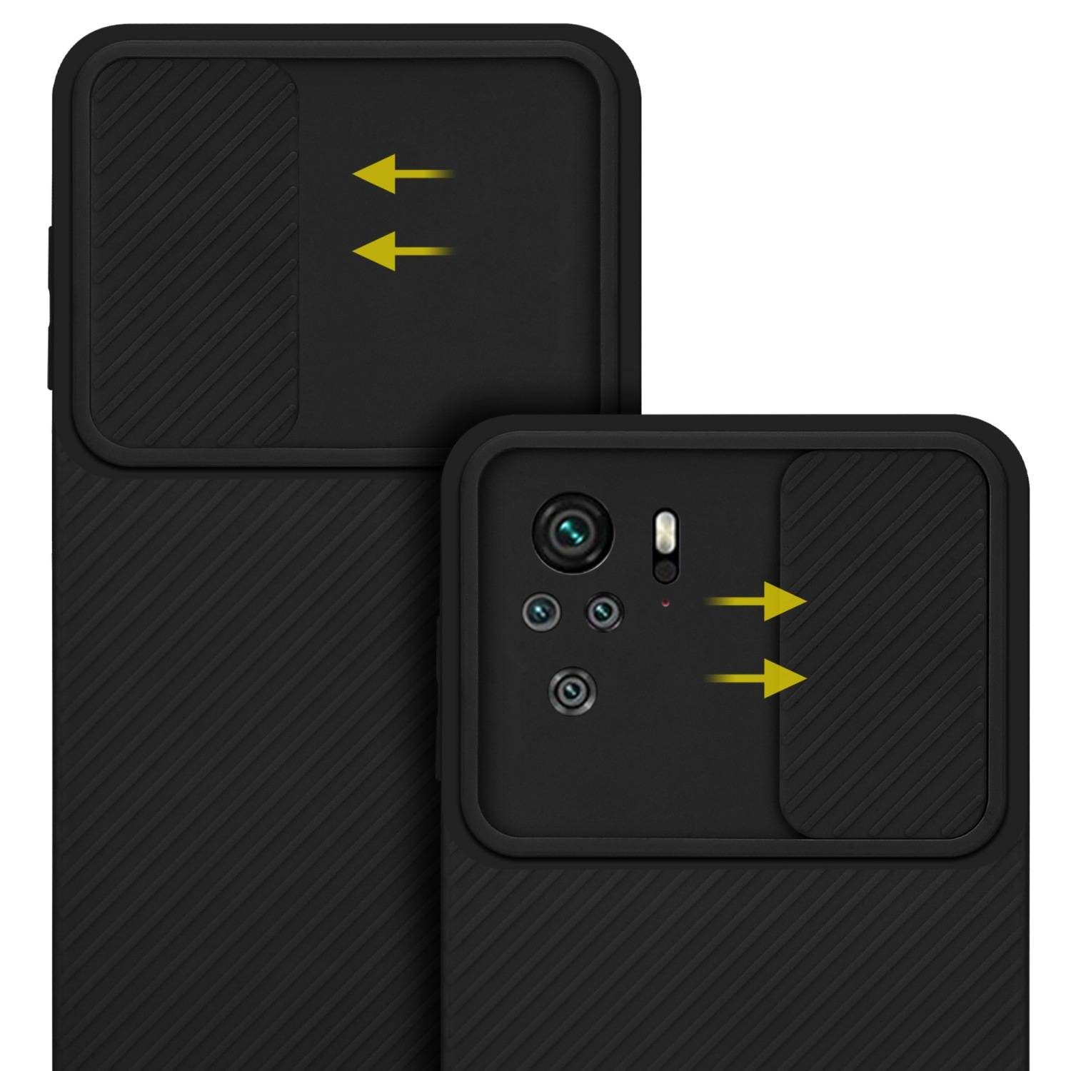 Cadorabo Hülle für Xiaomi RedMi NOTE 10 4G / RedMi NOTE 10S Schutz Hülle in Schwarz Handyhülle TPU Etui Case Cover