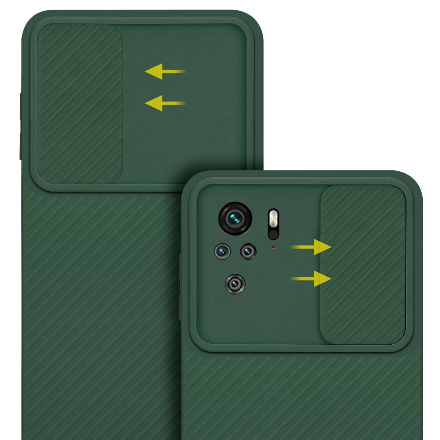 Cadorabo Hülle für Xiaomi RedMi NOTE 10 4G / RedMi NOTE 10S Schutz Hülle in Grün Handyhülle TPU Etui Case Cover