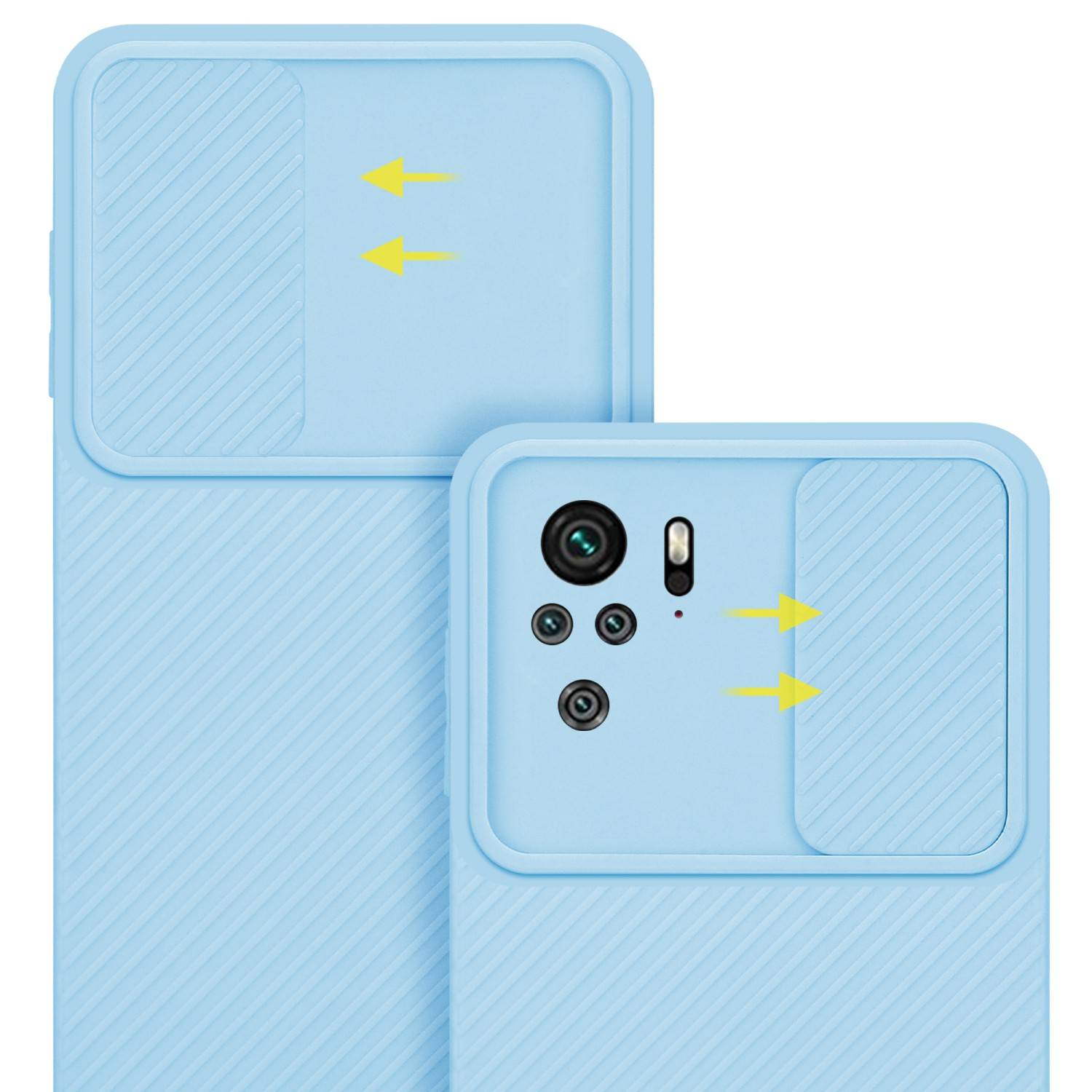 Cadorabo Hülle für Xiaomi RedMi NOTE 10 4G / RedMi NOTE 10S Schutz Hülle in Blau Handyhülle TPU Etui Case Cover