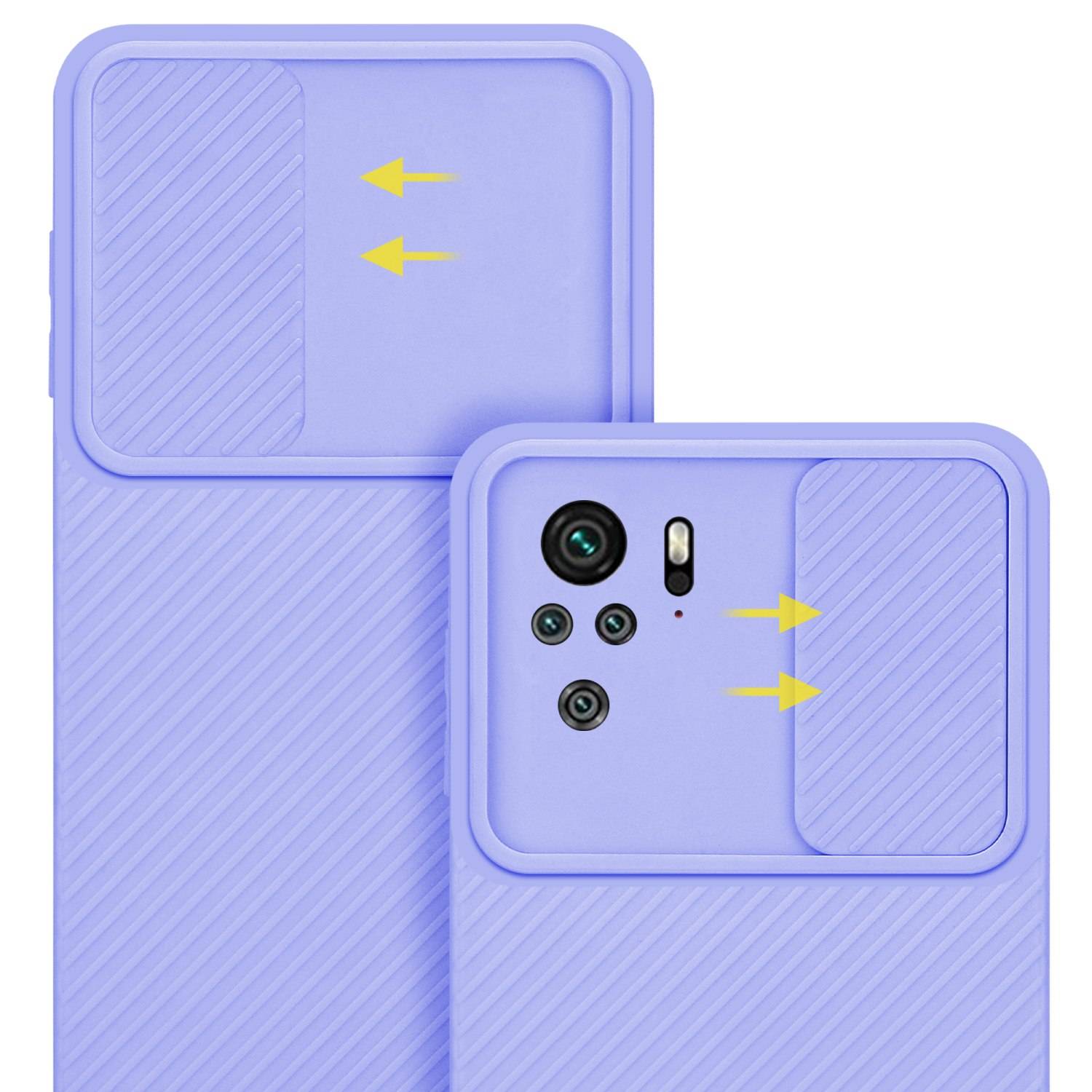 Cadorabo Hülle für Xiaomi RedMi NOTE 10 4G / RedMi NOTE 10S Schutz Hülle in Lila Handyhülle TPU Etui Case Cover