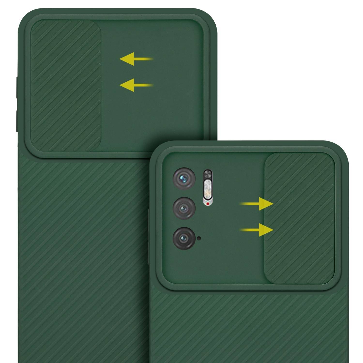 Cadorabo Hülle für Xiaomi RedMi NOTE 10 5G / POCO M3 PRO 5G Schutz Hülle in Grün Handyhülle TPU Etui Case Cover