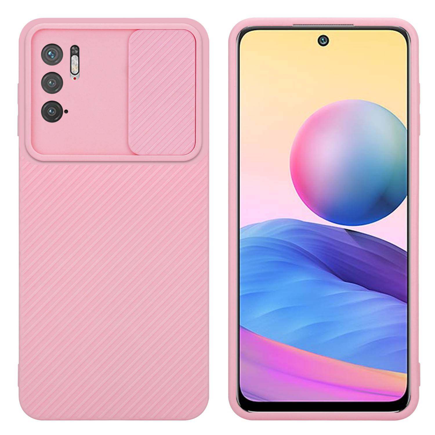 Cadorabo Hülle für Xiaomi RedMi NOTE 10 5G / POCO M3 PRO 5G Schutz Hülle in Rosa Handyhülle TPU Etui Case Cover