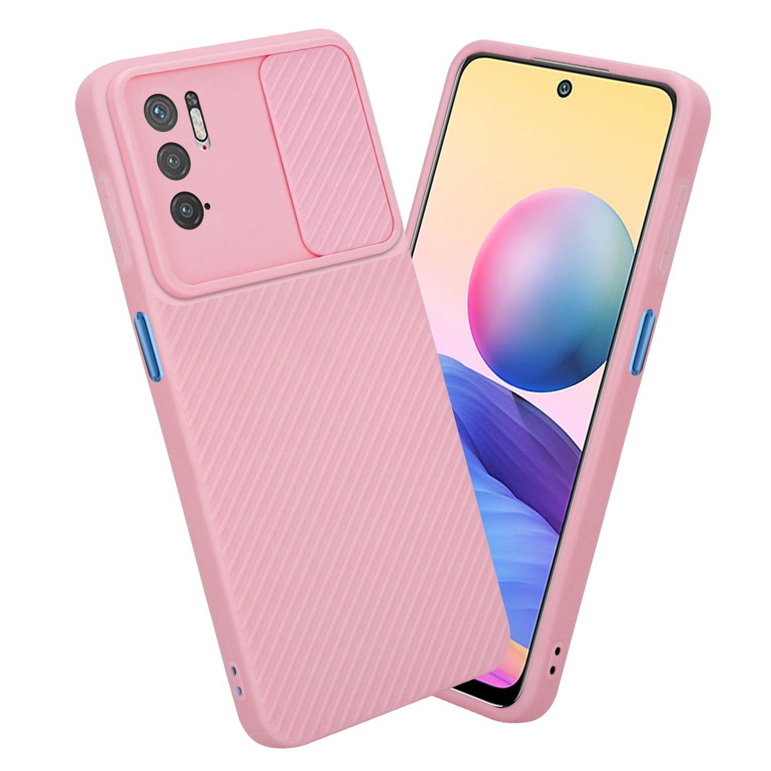 Cadorabo Hülle für Xiaomi RedMi NOTE 10 5G / POCO M3 PRO 5G Schutz Hülle in Rosa Handyhülle TPU Etui Case Cover