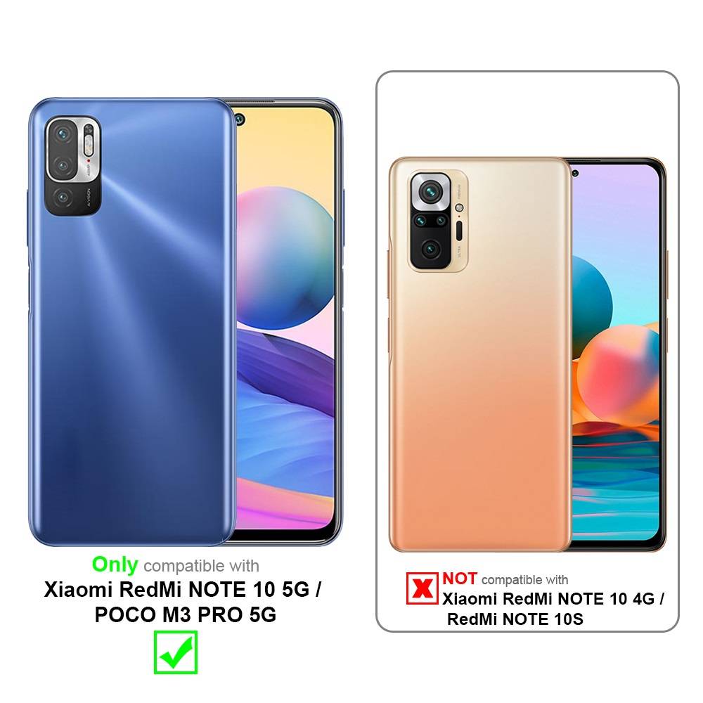 Cadorabo Hülle für Xiaomi RedMi NOTE 10 5G / POCO M3 PRO 5G Schutz Hülle in Rosa Handyhülle TPU Etui Case Cover