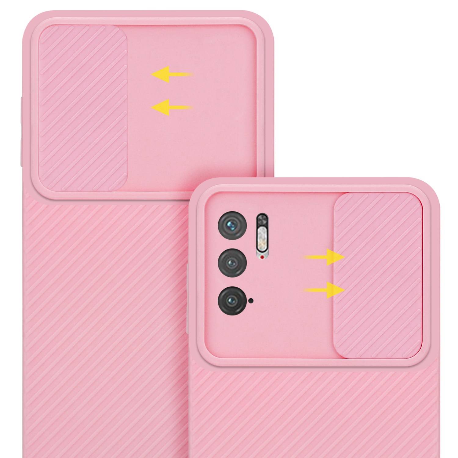 Cadorabo Hülle für Xiaomi RedMi NOTE 10 5G / POCO M3 PRO 5G Schutz Hülle in Rosa Handyhülle TPU Etui Case Cover